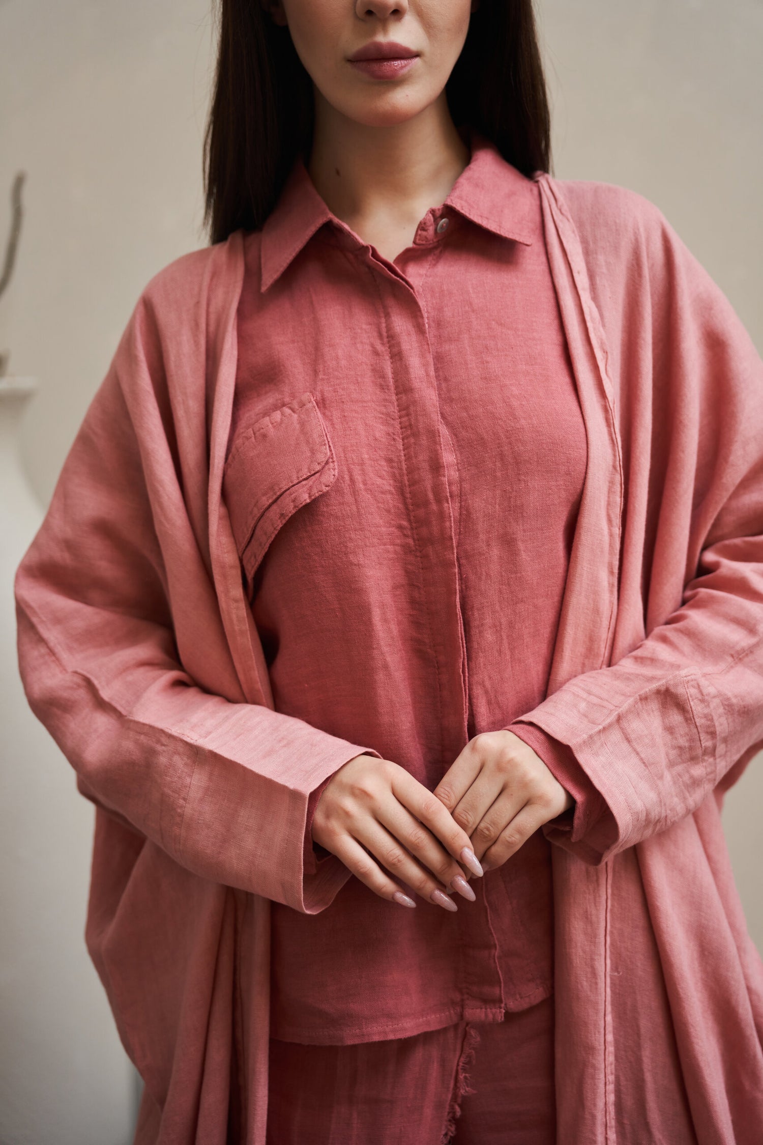 LAYLA Pure Linen Bisht Abaya in Caramel