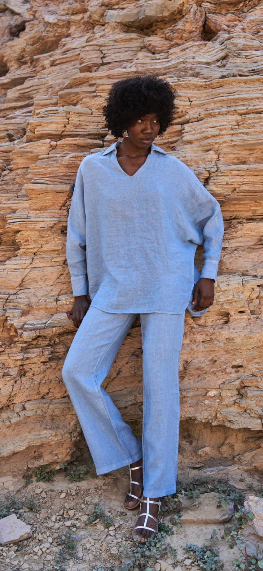 Armonia straight Leg Linen Pants Jeans