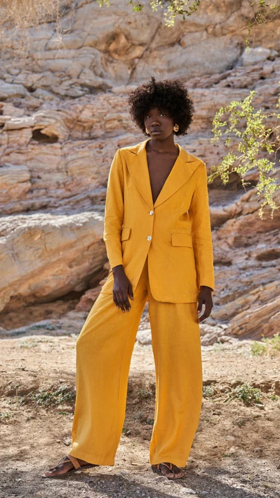 Piera Classic Pure Linen Full Length Pants