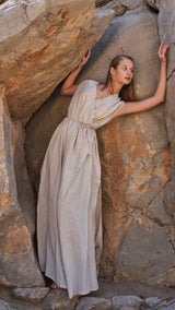 Pelle Pure Linen Cape Sabbia