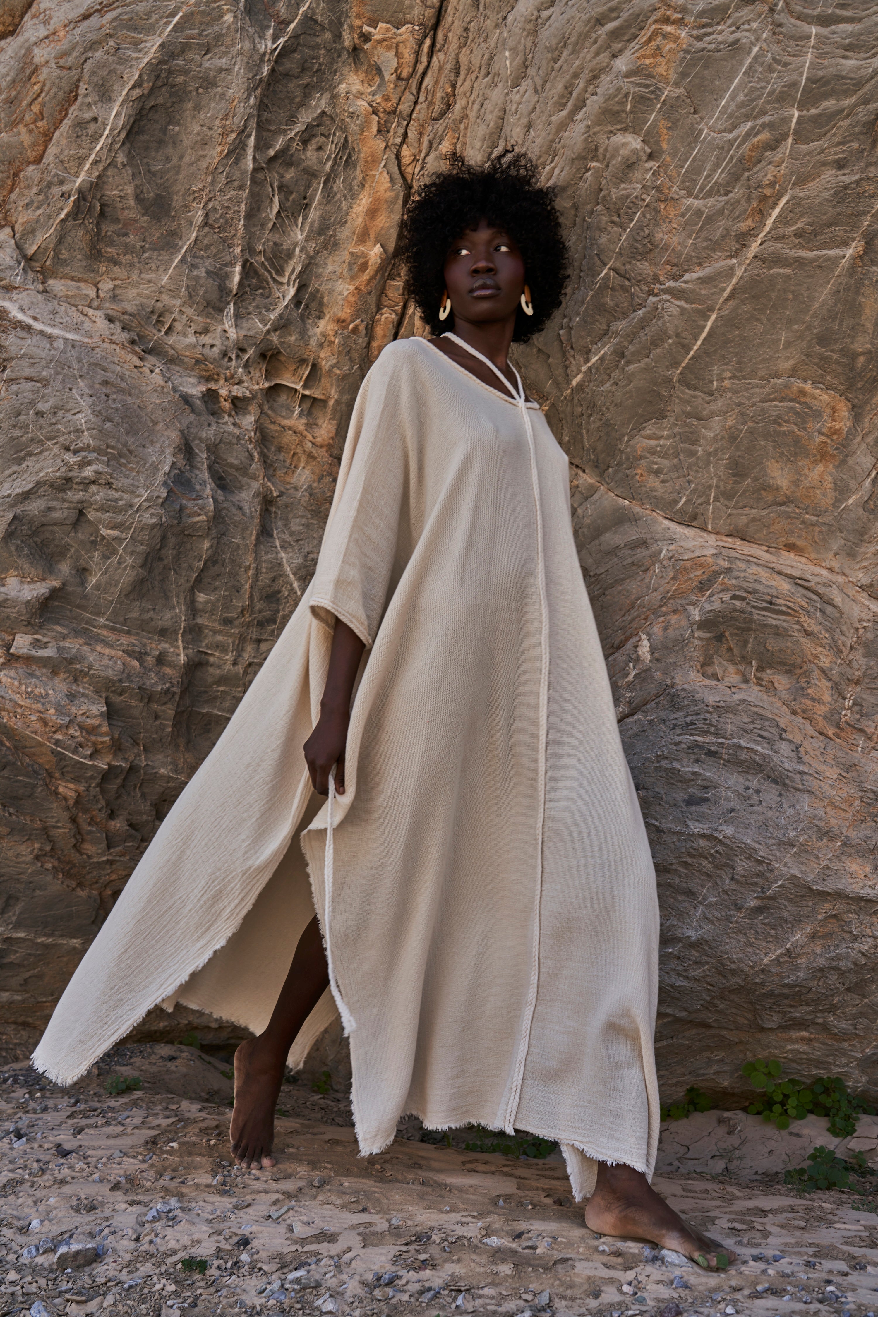 Sande Linen Kaftan Burro | G Linen World Sande Linen Kaftan Burro | G Linen World