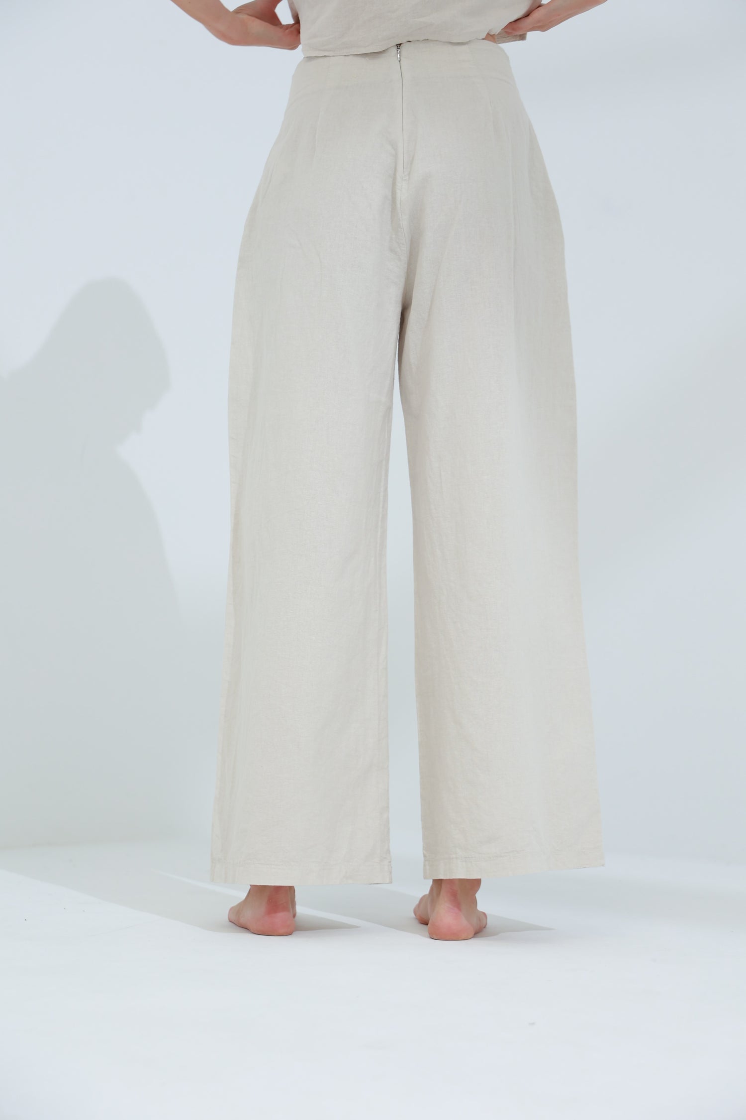 Colpo Linen Wide Leg Pants Sabbia | G Linen World