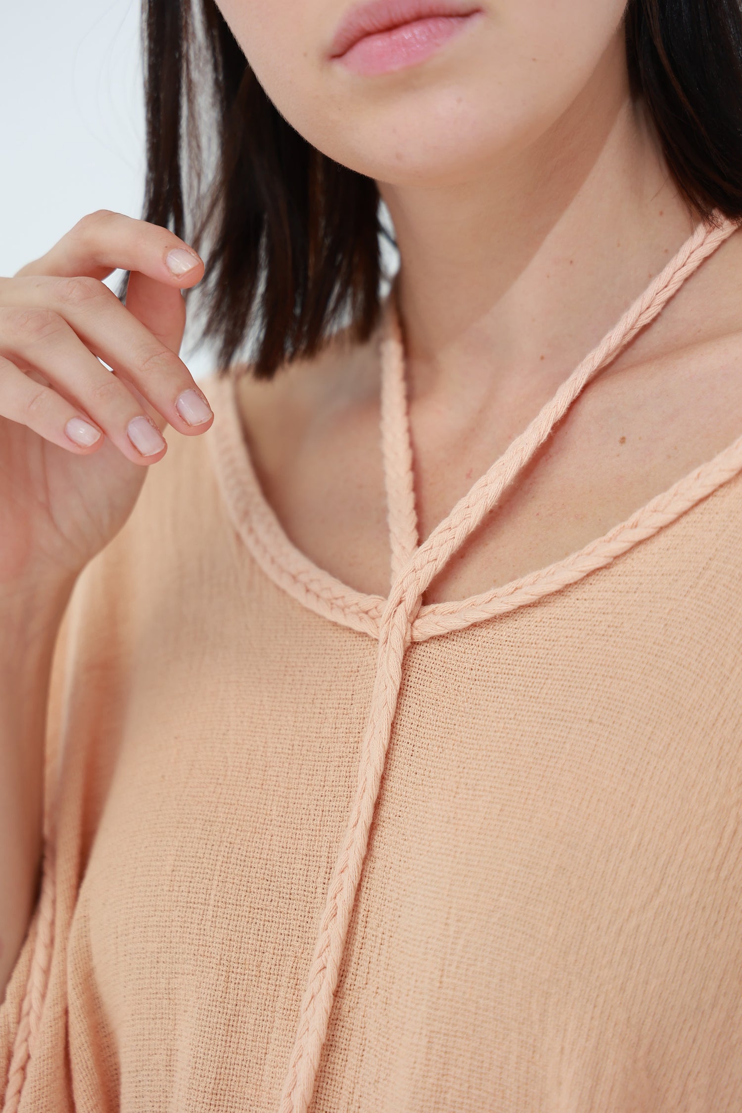 Sande Linen Kaftan Peach | G Linen World