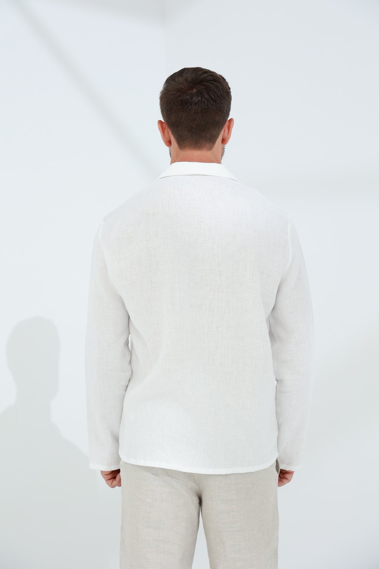 Occhi Men's 100% Pure Linen Shirt White | G Linen World