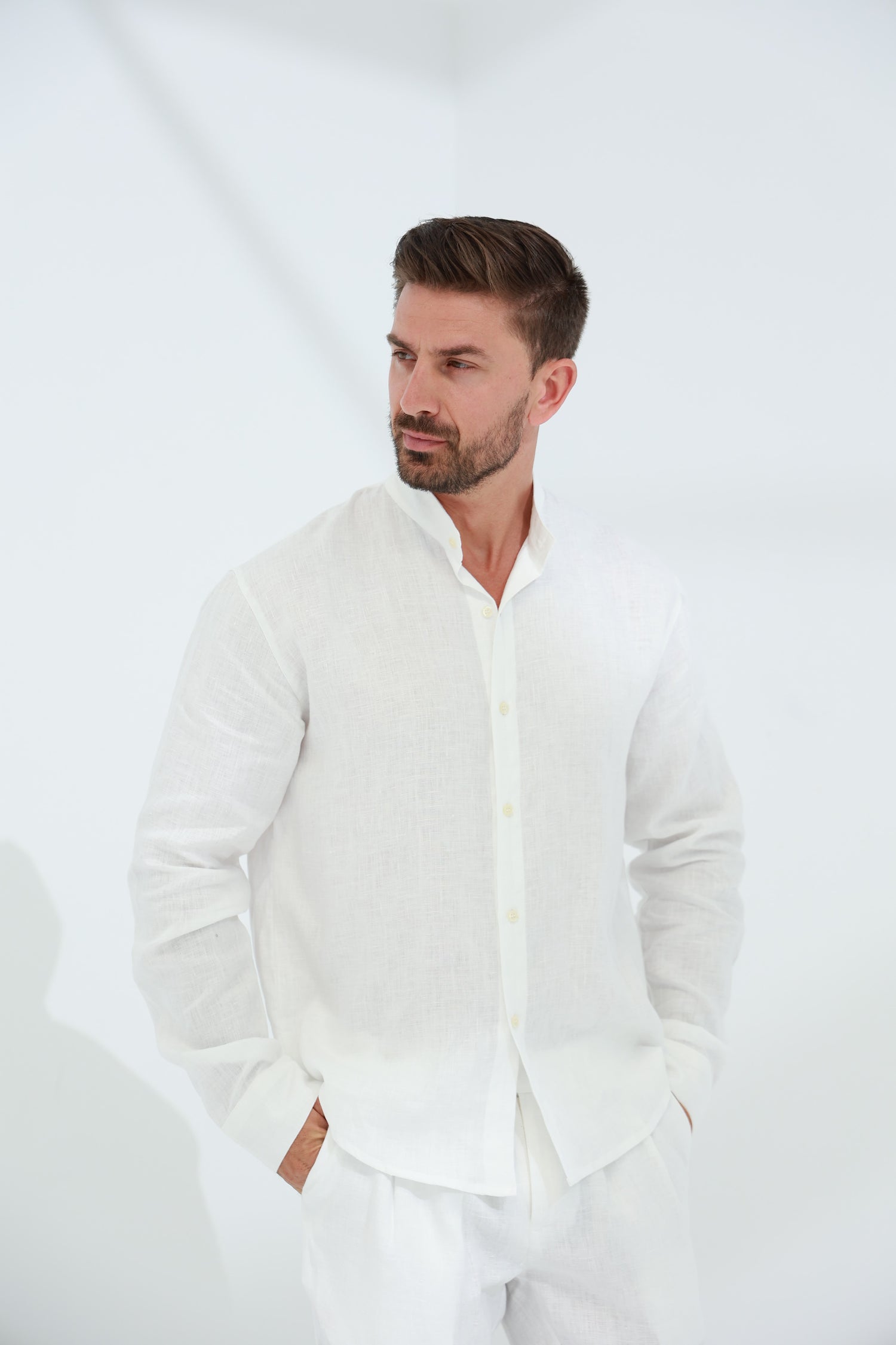 Armonia Men's 100% Linen Shirt - Optico | G Linen World