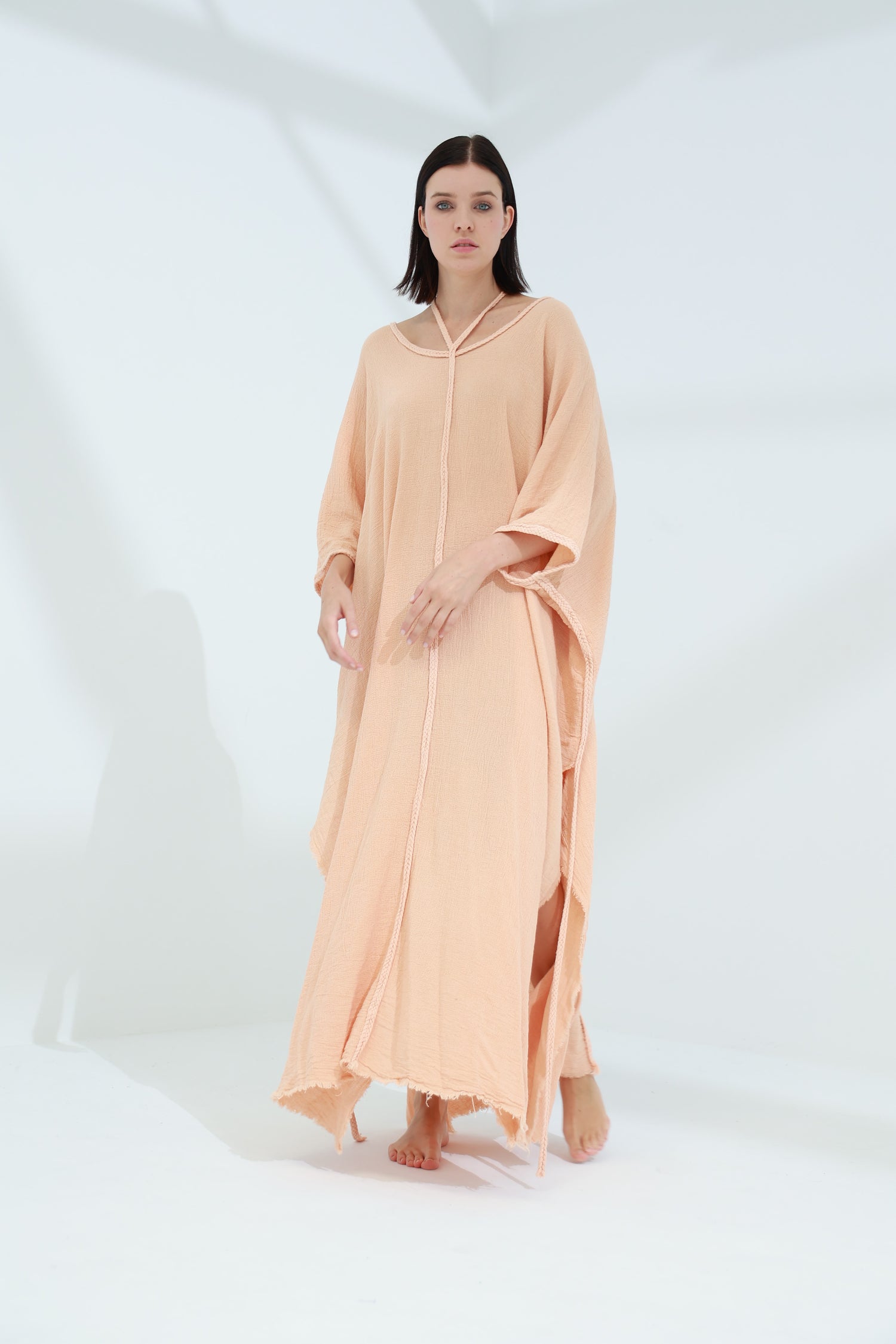 Sande Linen Kaftan Peach | G Linen World