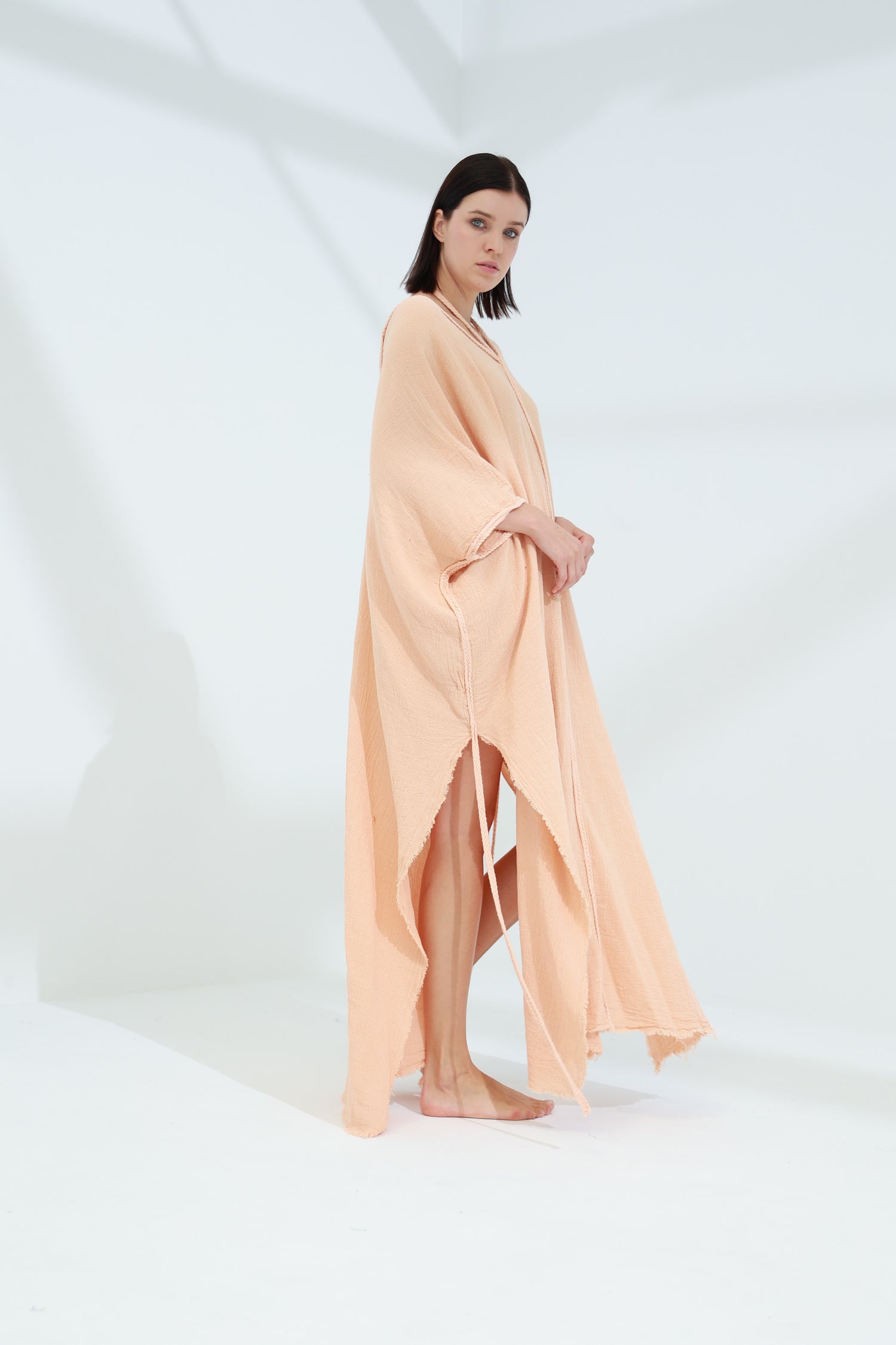 Sande Linen Kaftan Peach | G Linen World