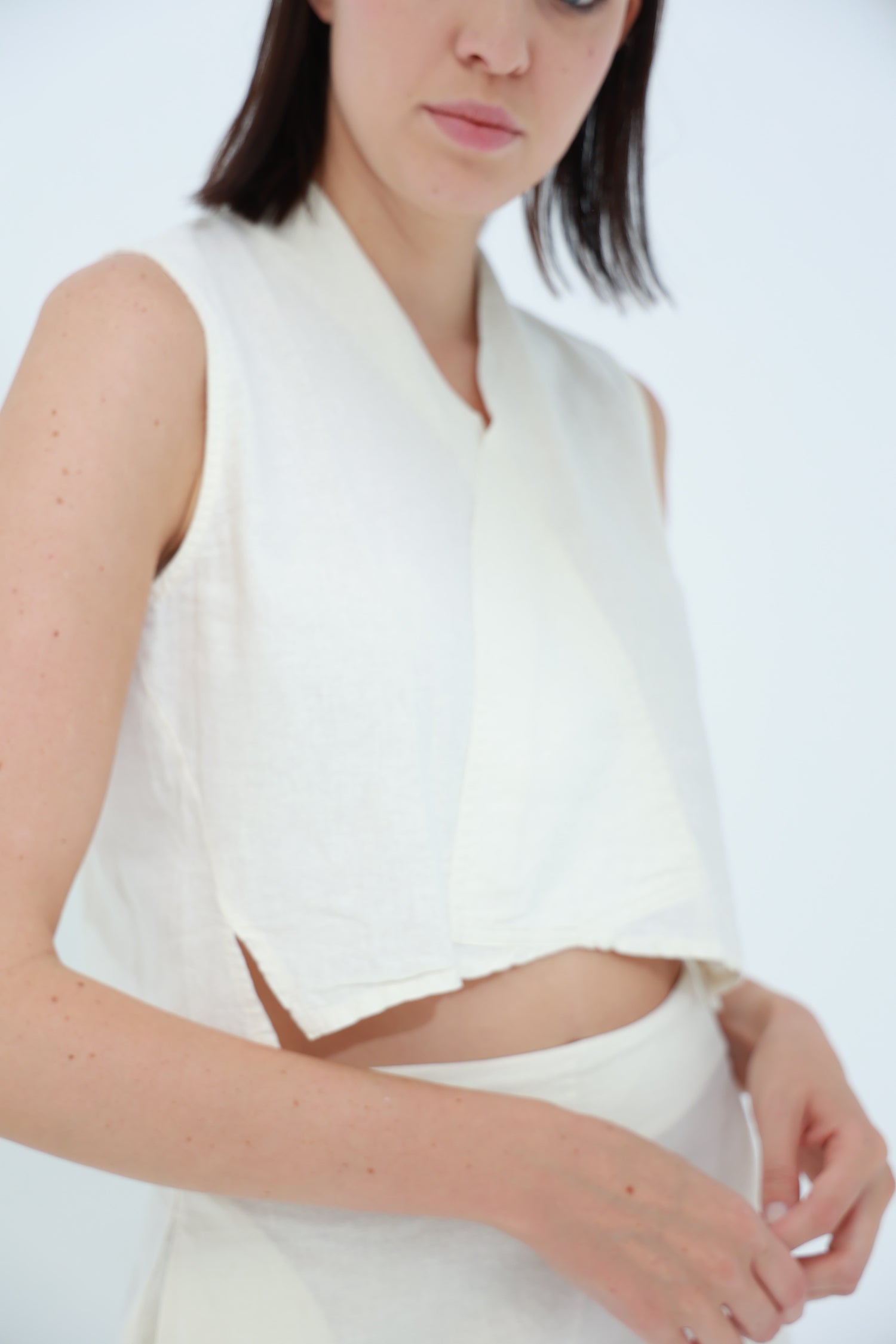 Colpo Linen Crop Top Burro | G Linen World