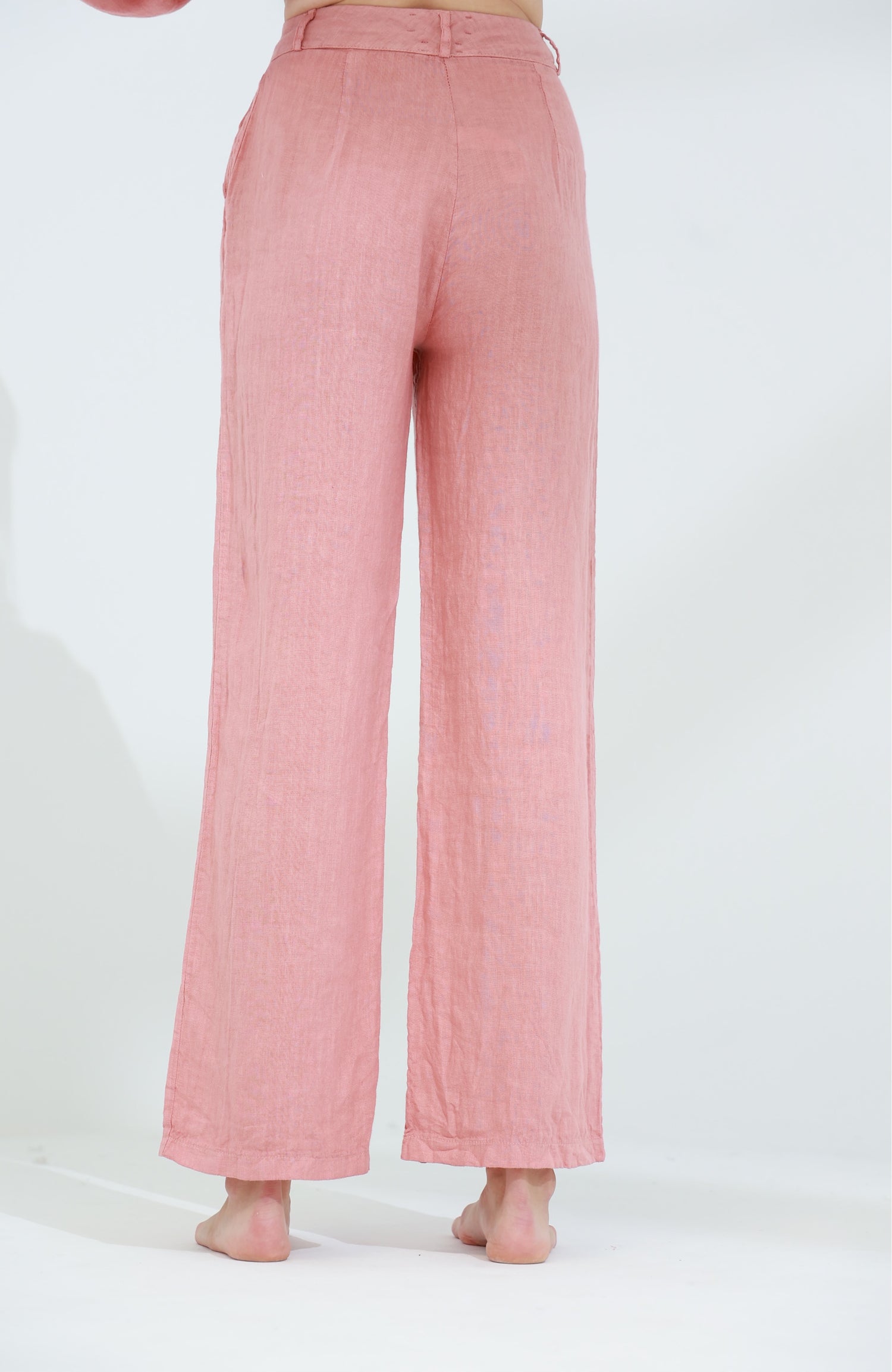 Armonia Straight Leg Linen Pants Caramel | G Linen World