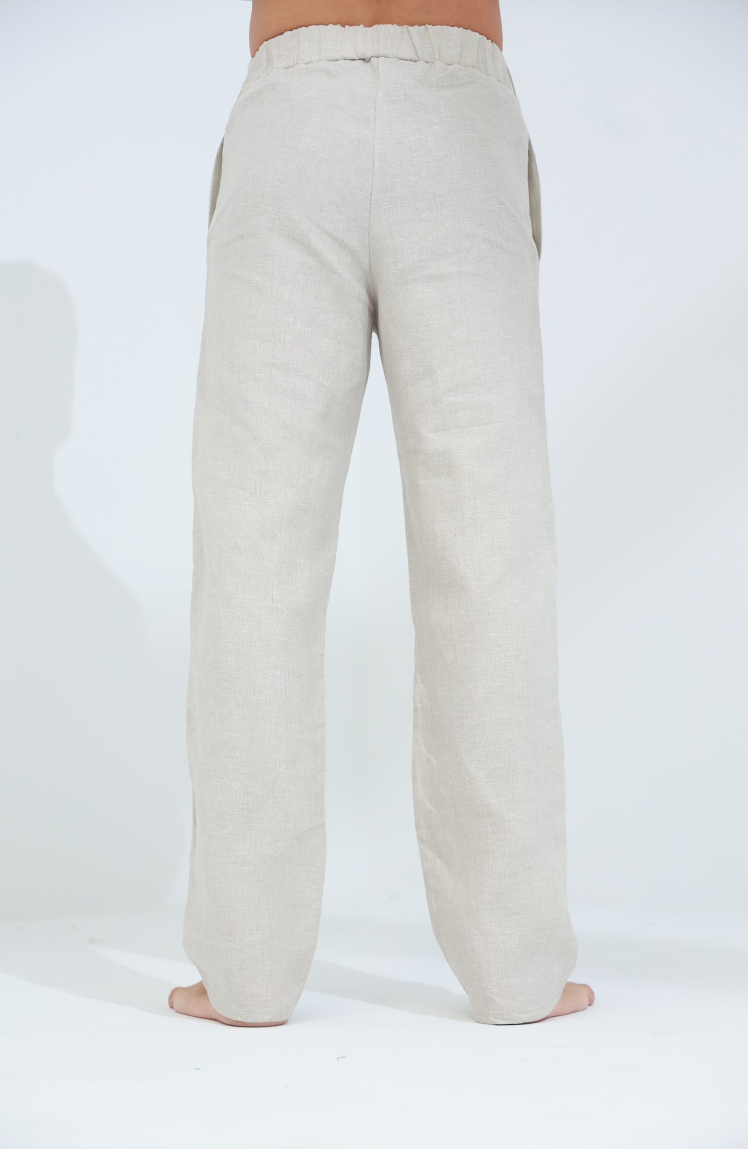 Ditta Men's 100% Linen Pants Beige | G Linen World