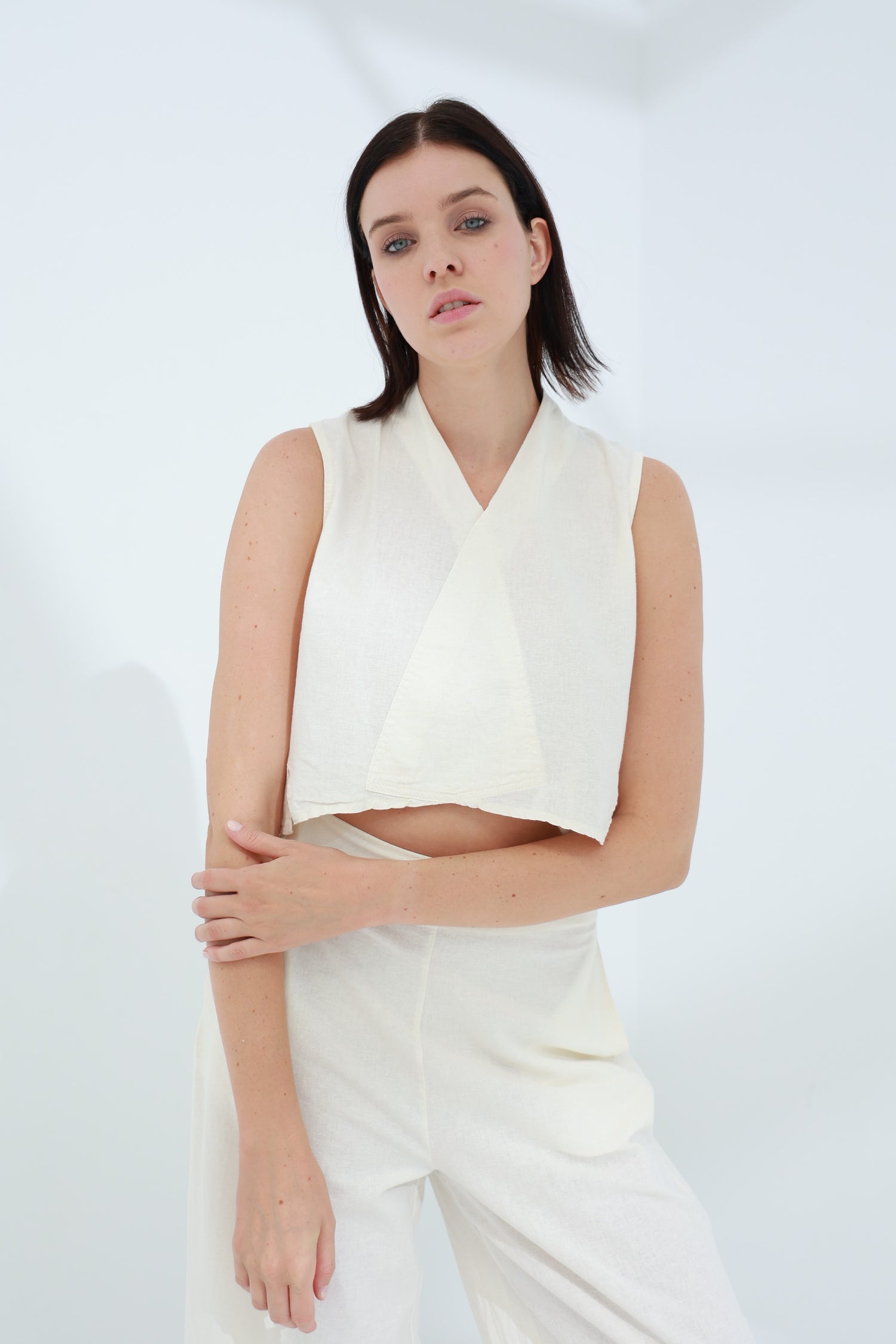 Colpo Linen Crop Top Burro | G Linen World