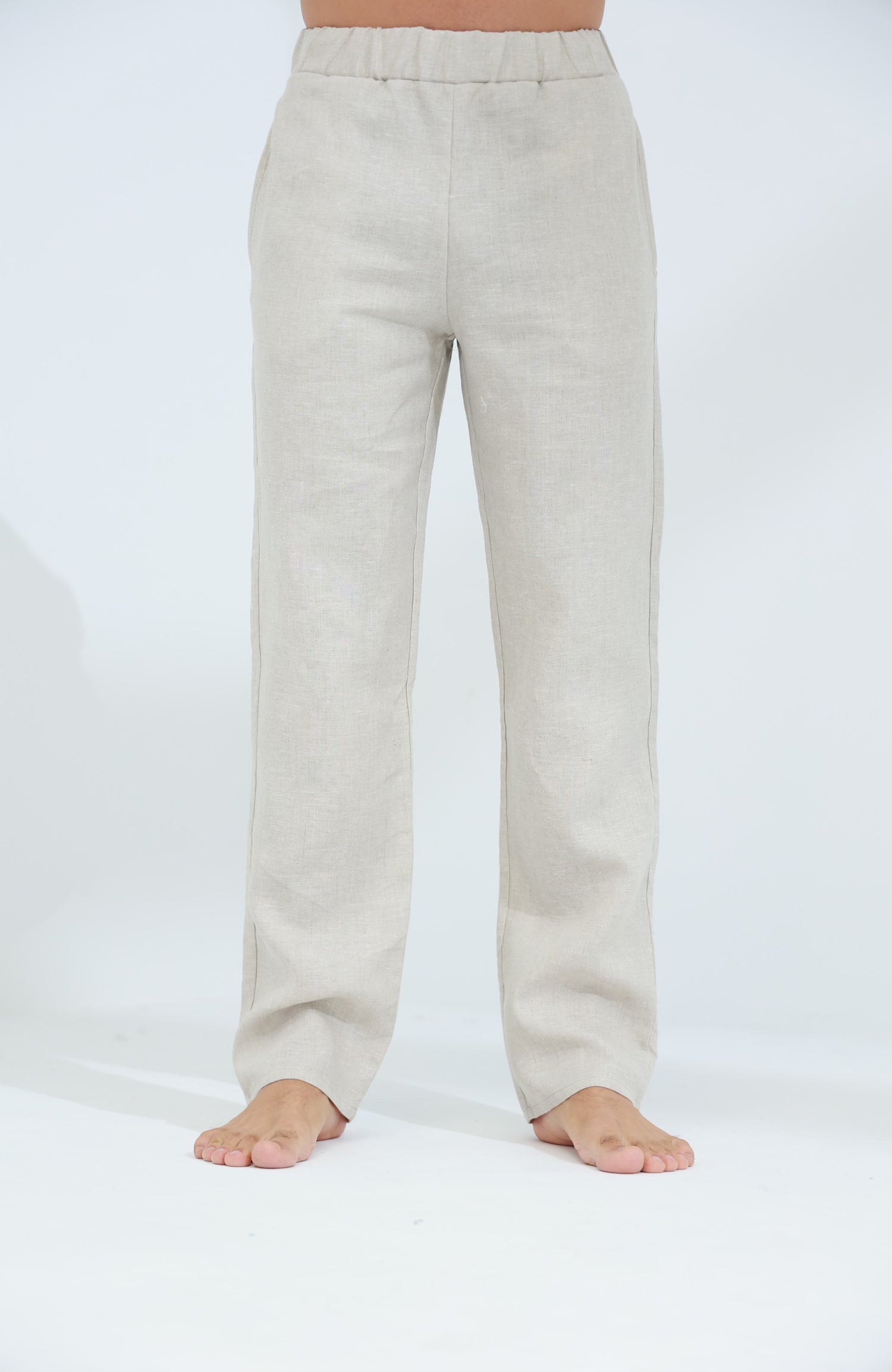 Ditta Men's 100% Linen Pants Beige | G Linen World