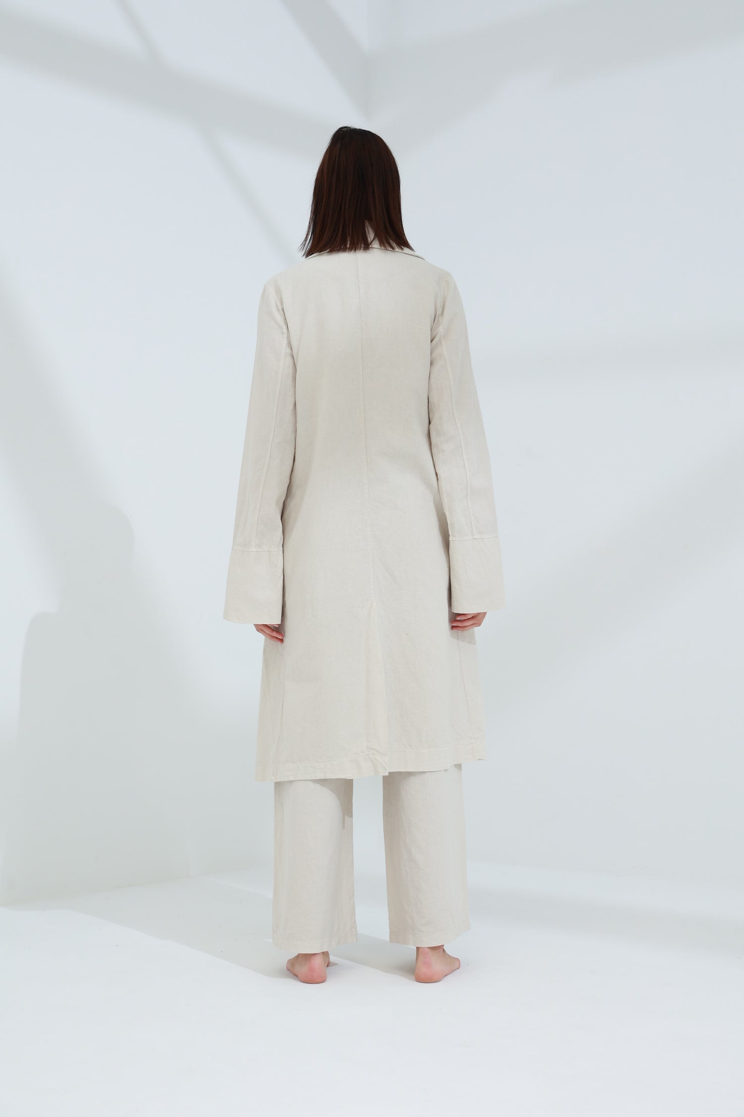 Colpo Long Linen Cardigan Sabbia | G Linen World