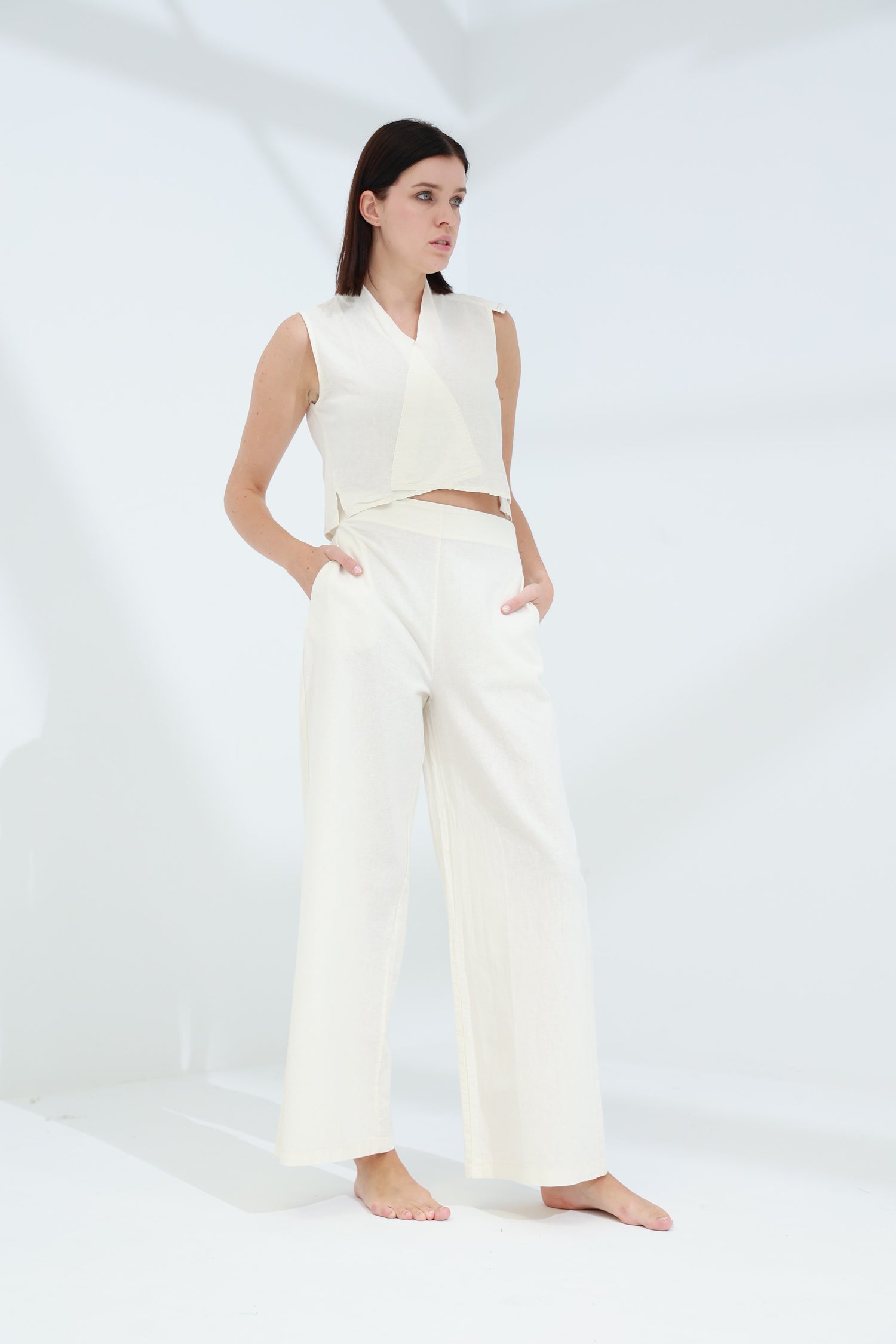 Colpo Linen Crop Top Burro | G Linen World