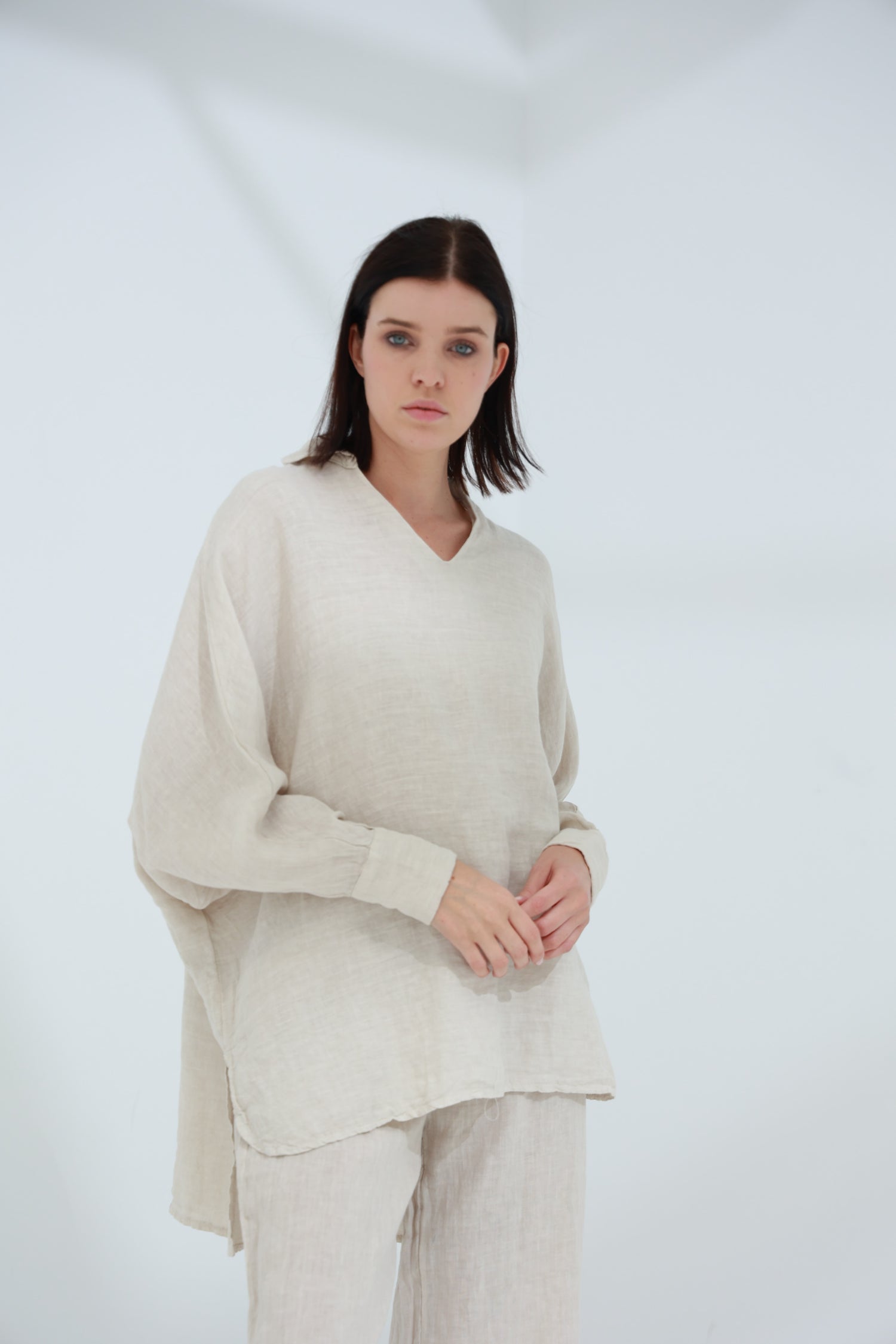 Armonia Pure Linen Shirt Sabbia | G Linen World