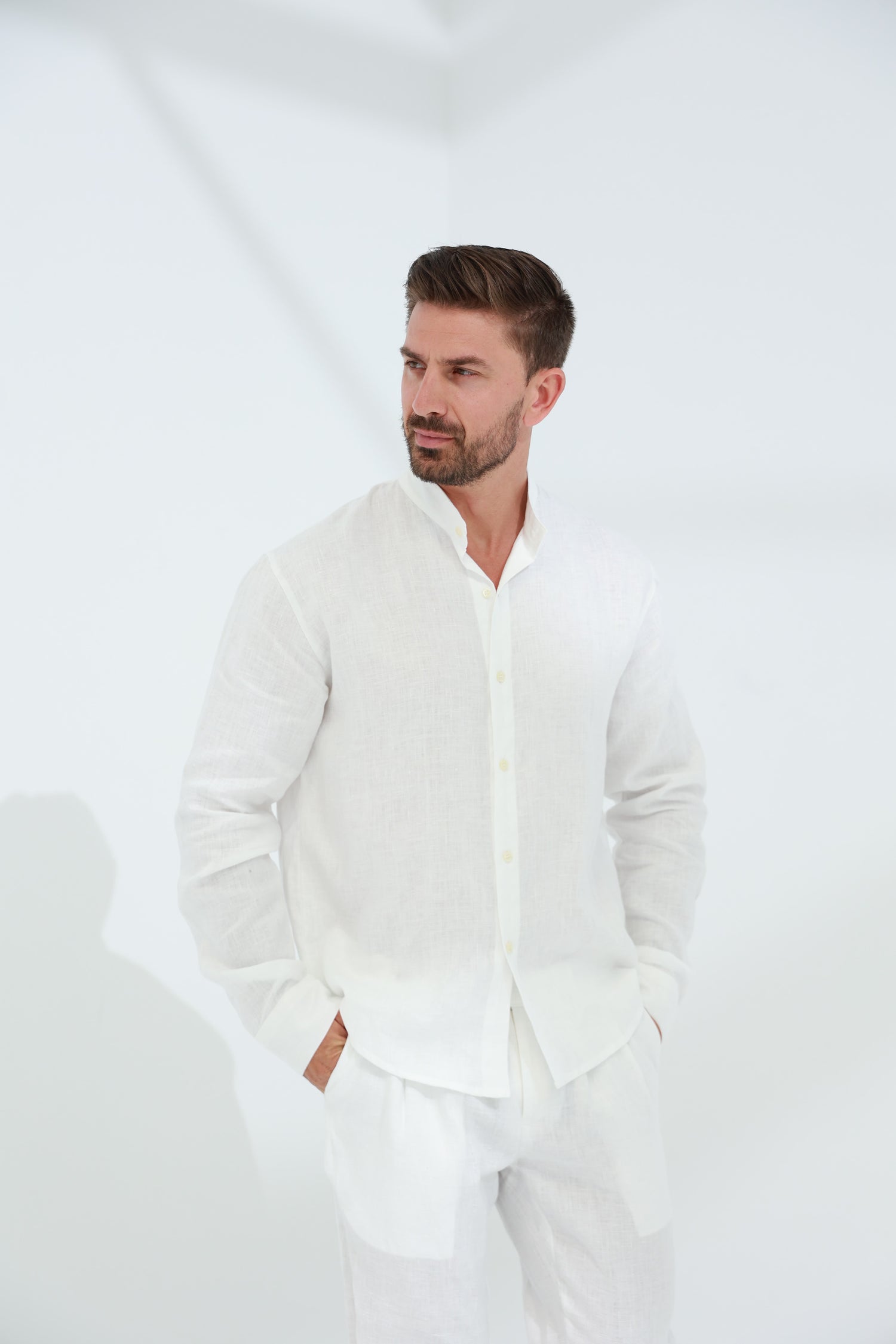 Armonia Men's 100% Linen Shirt - Optico | G Linen World