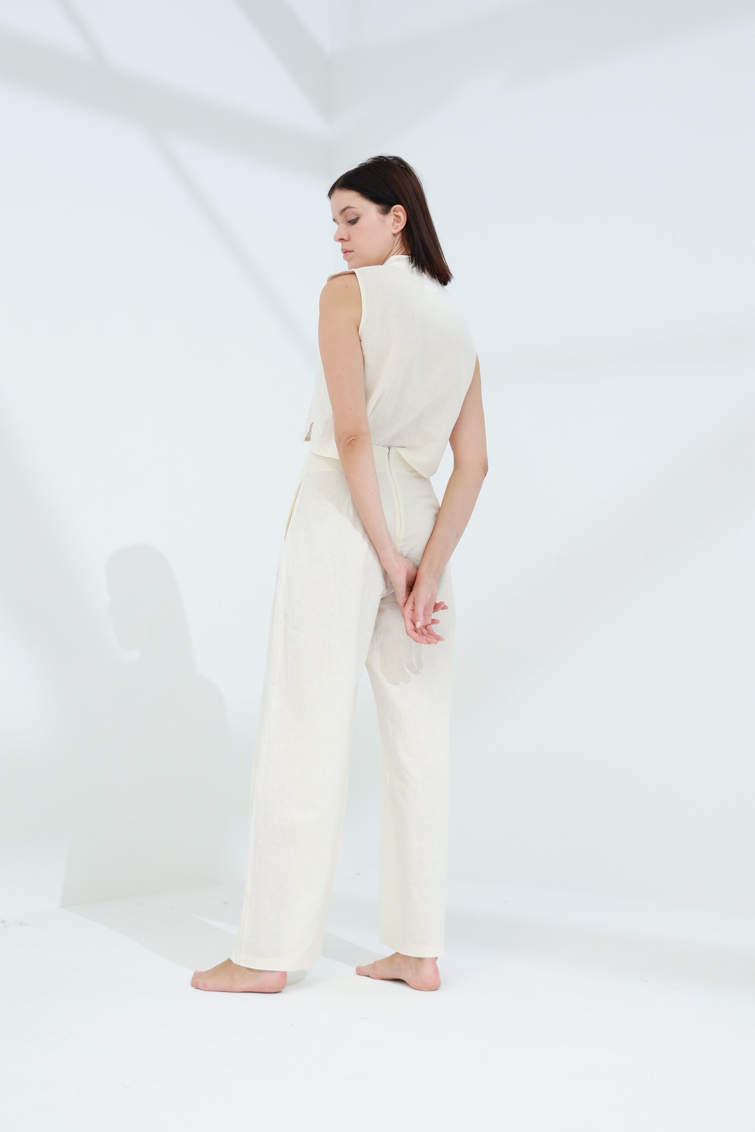 Colpo Linen Wide Leg Pants Burro | G Linen World