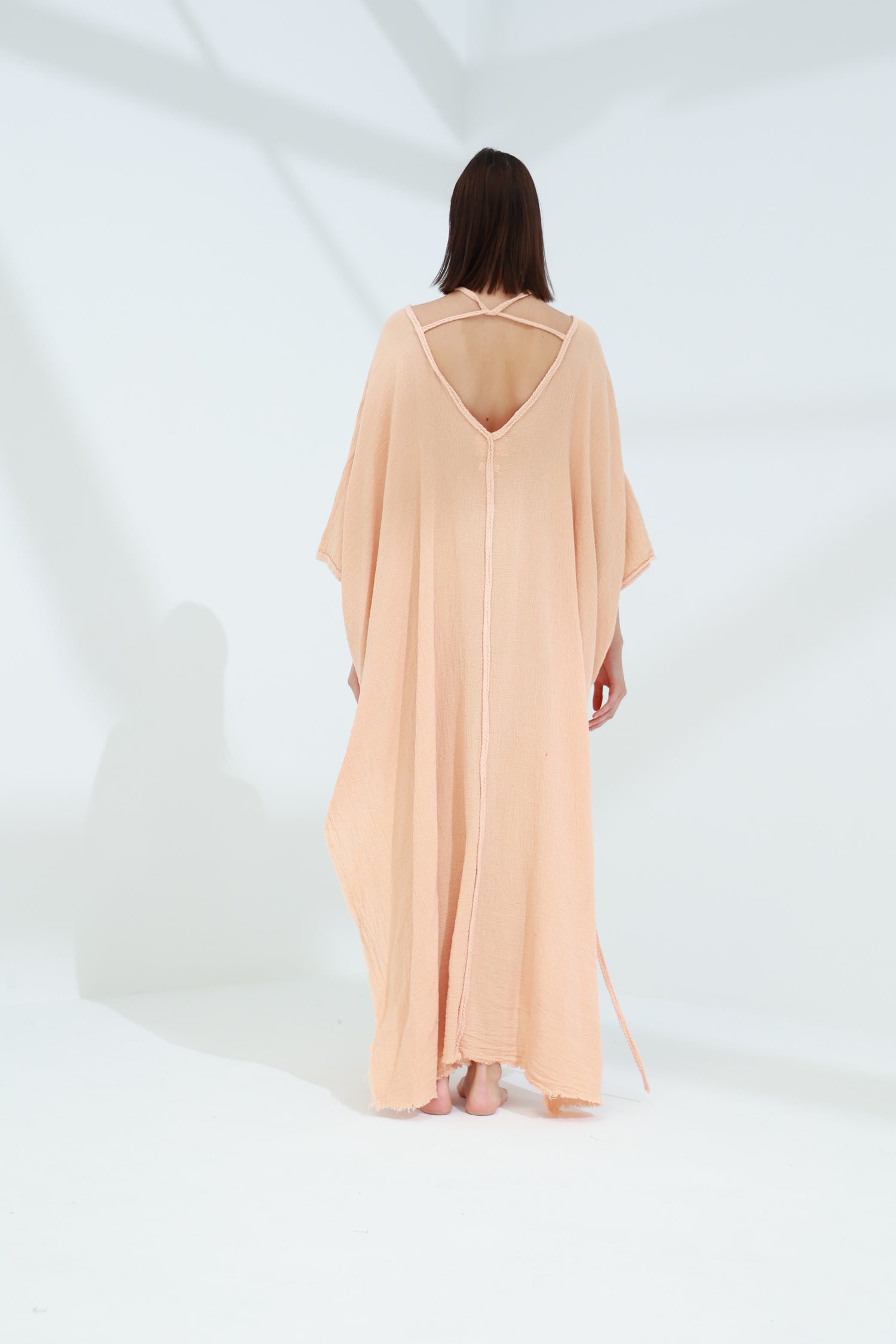 Sande Linen Kaftan Peach | G Linen World