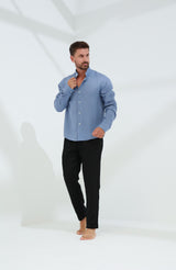 Armonia Men's 100% Linen Pants Black - G Linen World