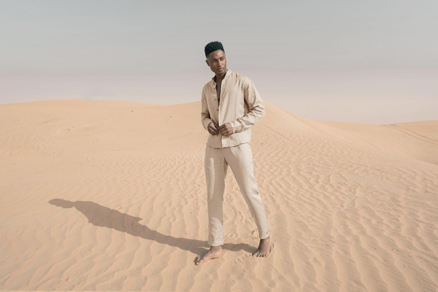 Armonia Men's 100% Linen Pants - Natural Beige | G Linen World