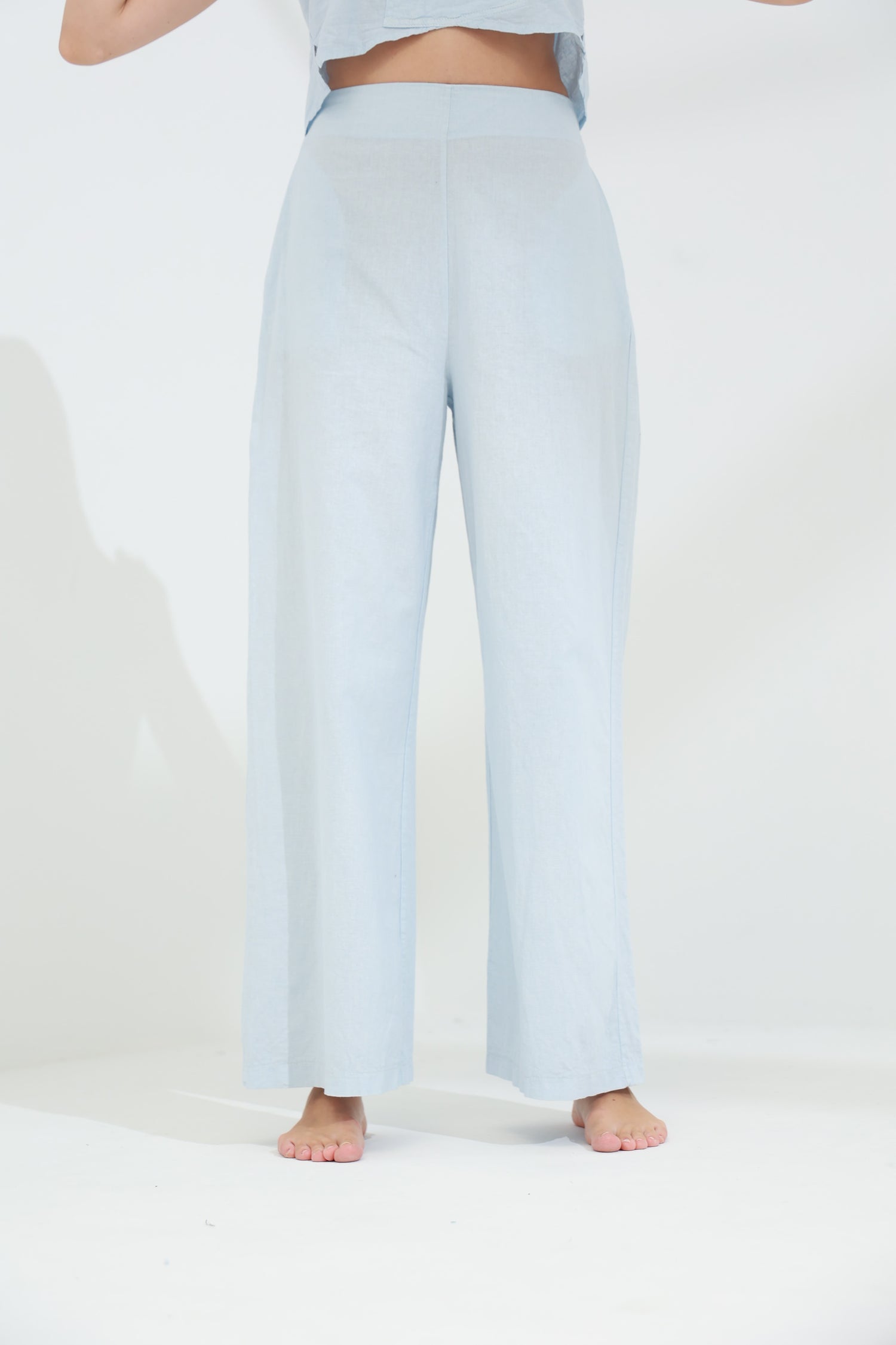 Colpo Linen Wide Leg Pants Cloud | G Linen World