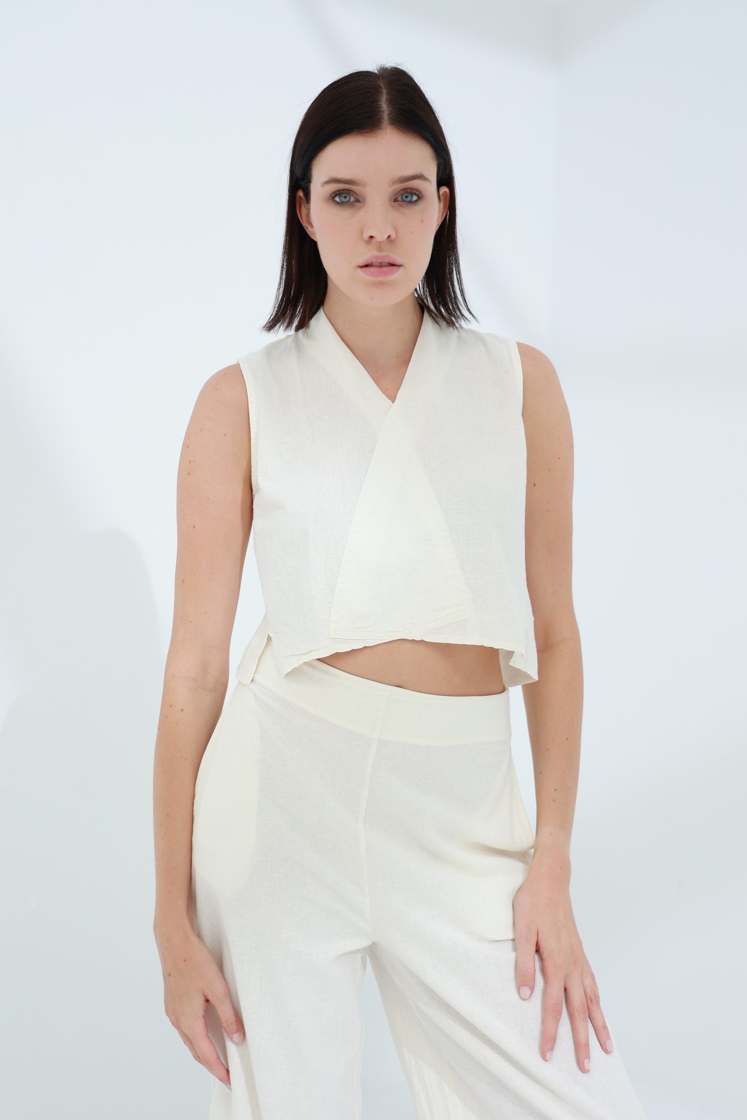 Colpo Linen Crop Top Burro | G Linen World