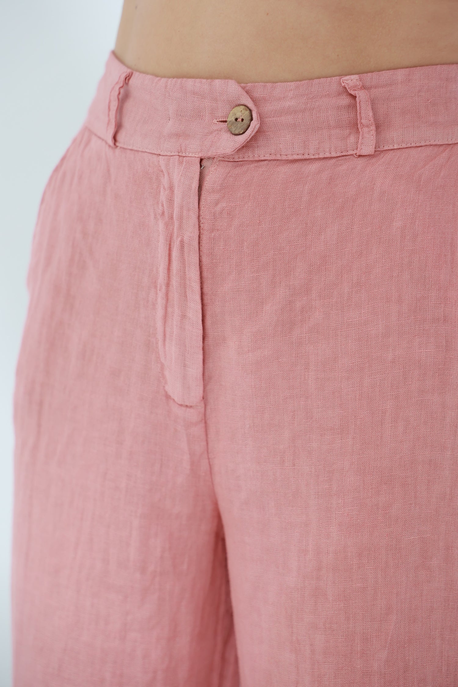 Armonia Straight Leg Linen Pants Caramel | G Linen World