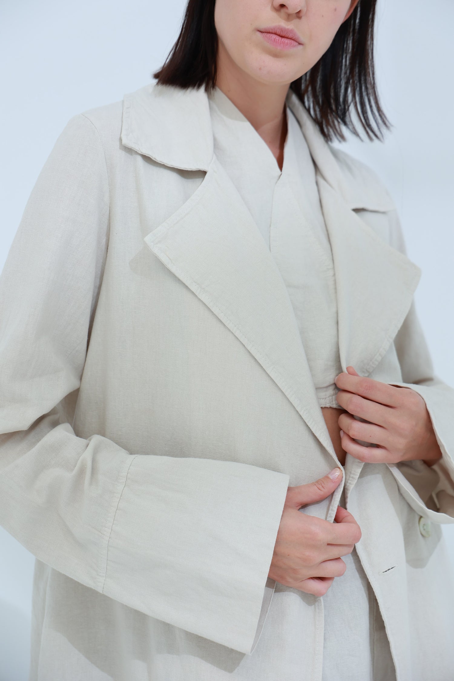 Colpo Long Linen Cardigan Sabbia | G Linen World