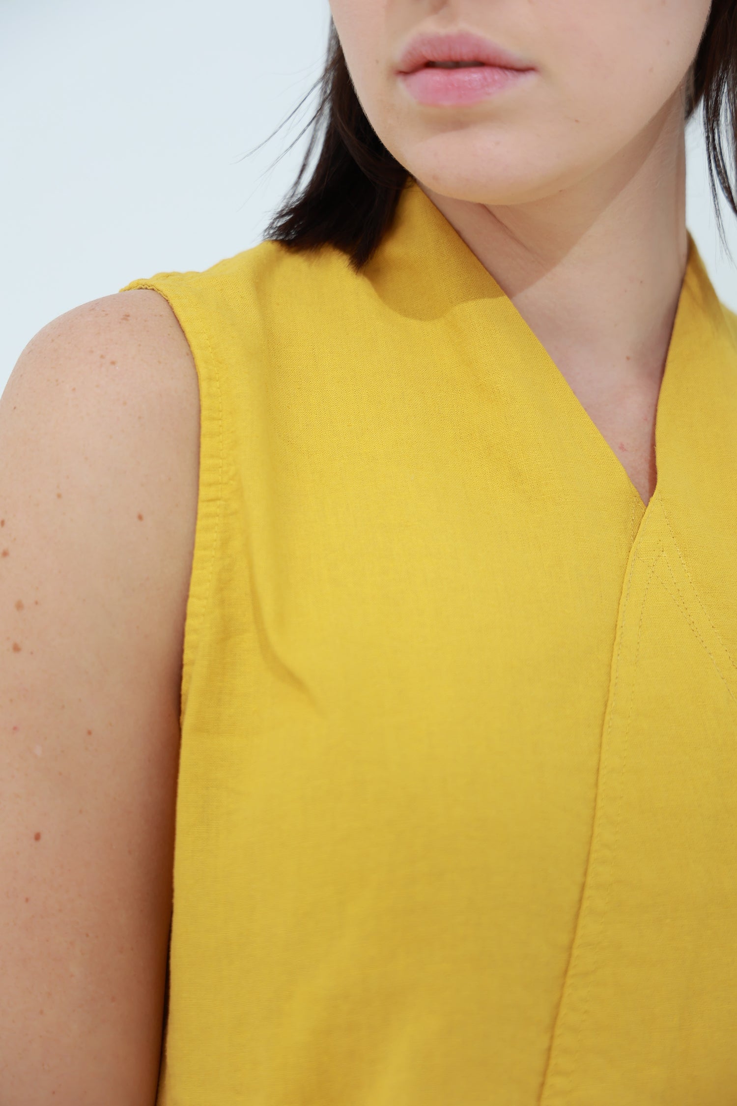Colpo Linen Crop Top Zafferano | G Linen World