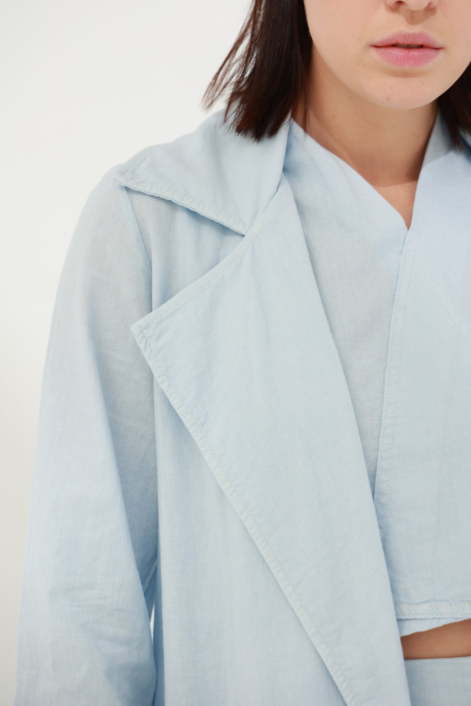 Colpo Long Linen Cardigan Cloud | G Linen World
