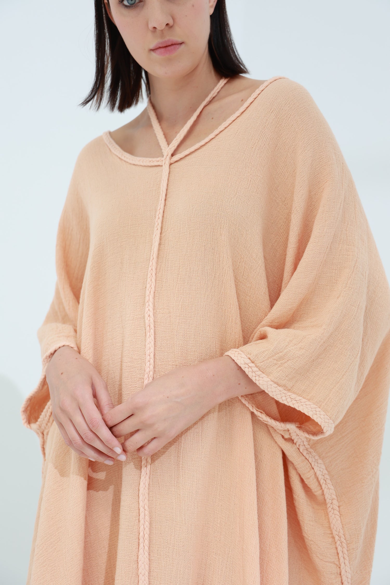 Sande Linen Kaftan Peach | G Linen World
