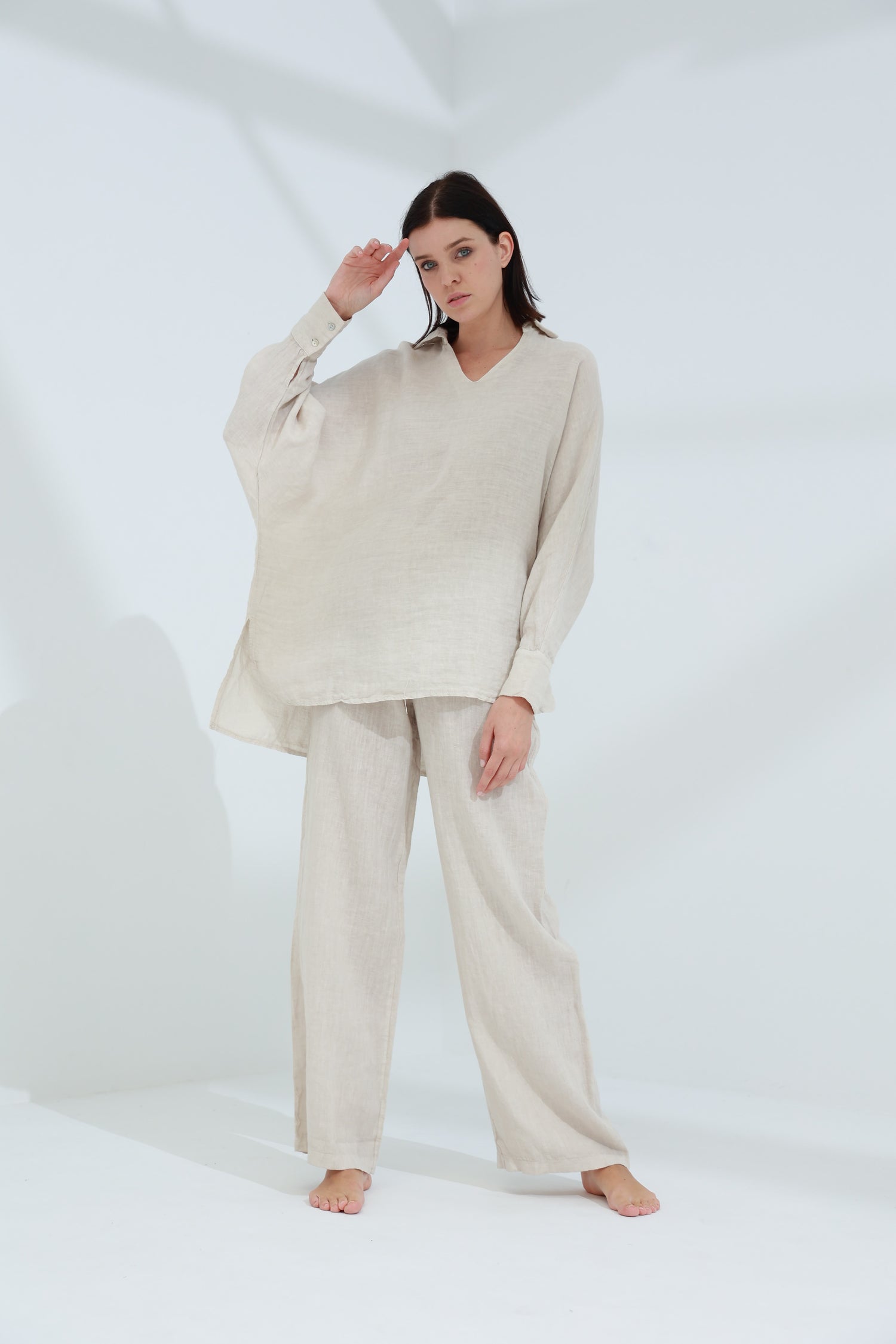 Armonia Pure Linen Shirt Sabbia | G Linen World