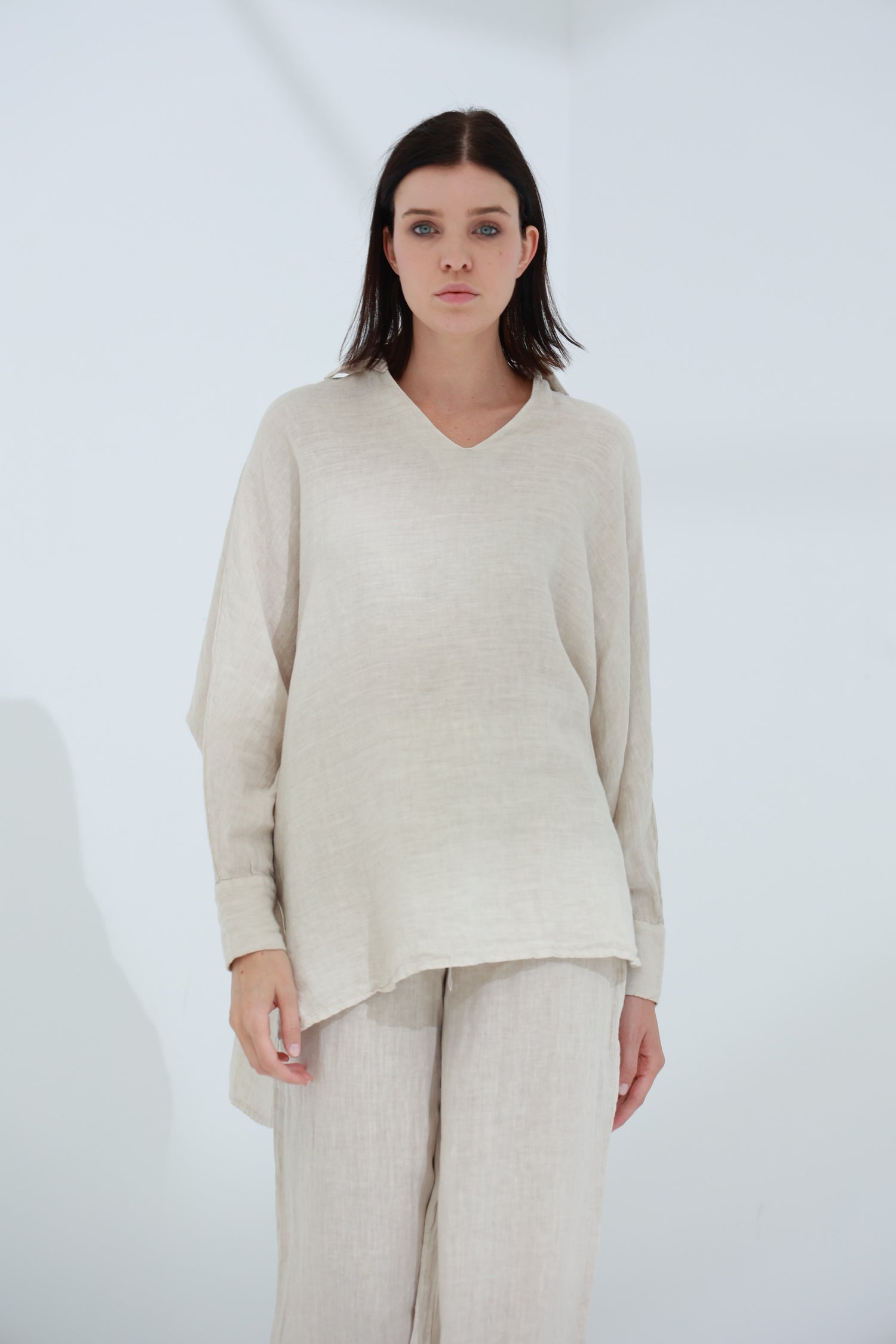 Armonia Pure Linen Shirt Sabbia | G Linen World