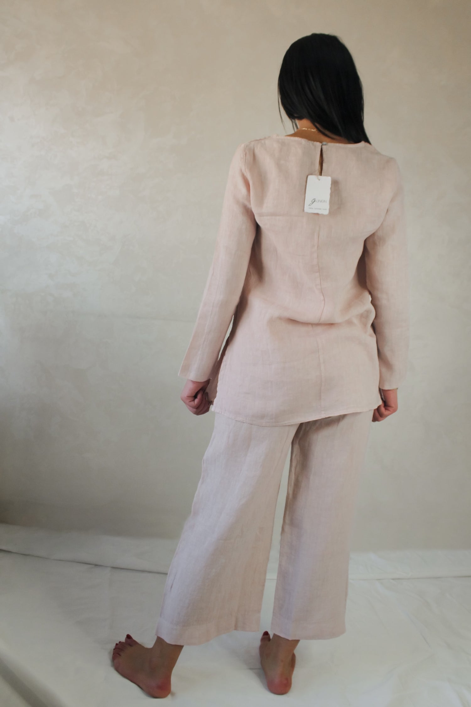Light Pink Oia Long Sleeves Co-Ord Top - Cipria