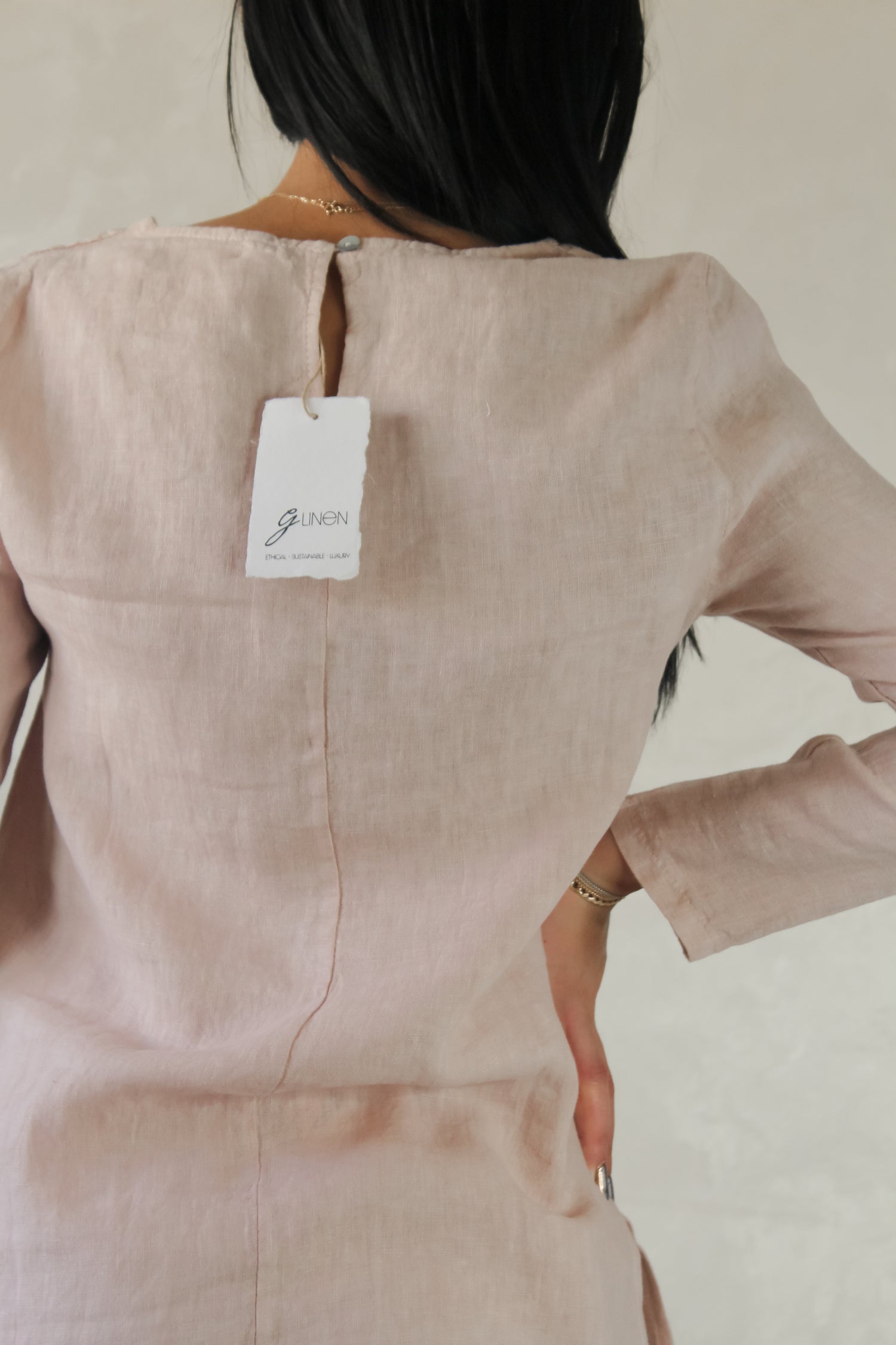 Light Pink Oia Long Sleeves Co-Ord Top - Cipria