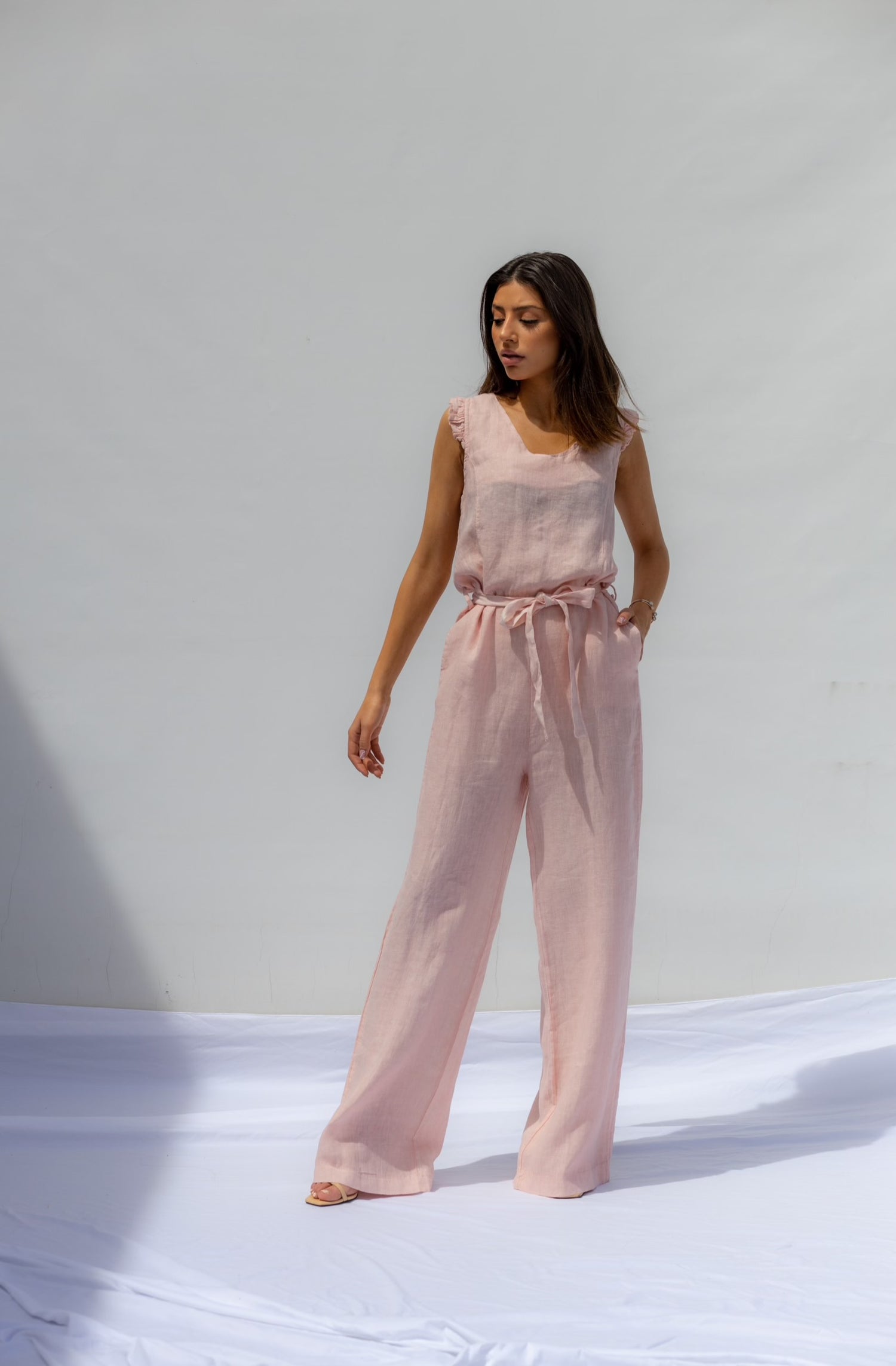Dust Pink Sacha Jumpsuit - Carne