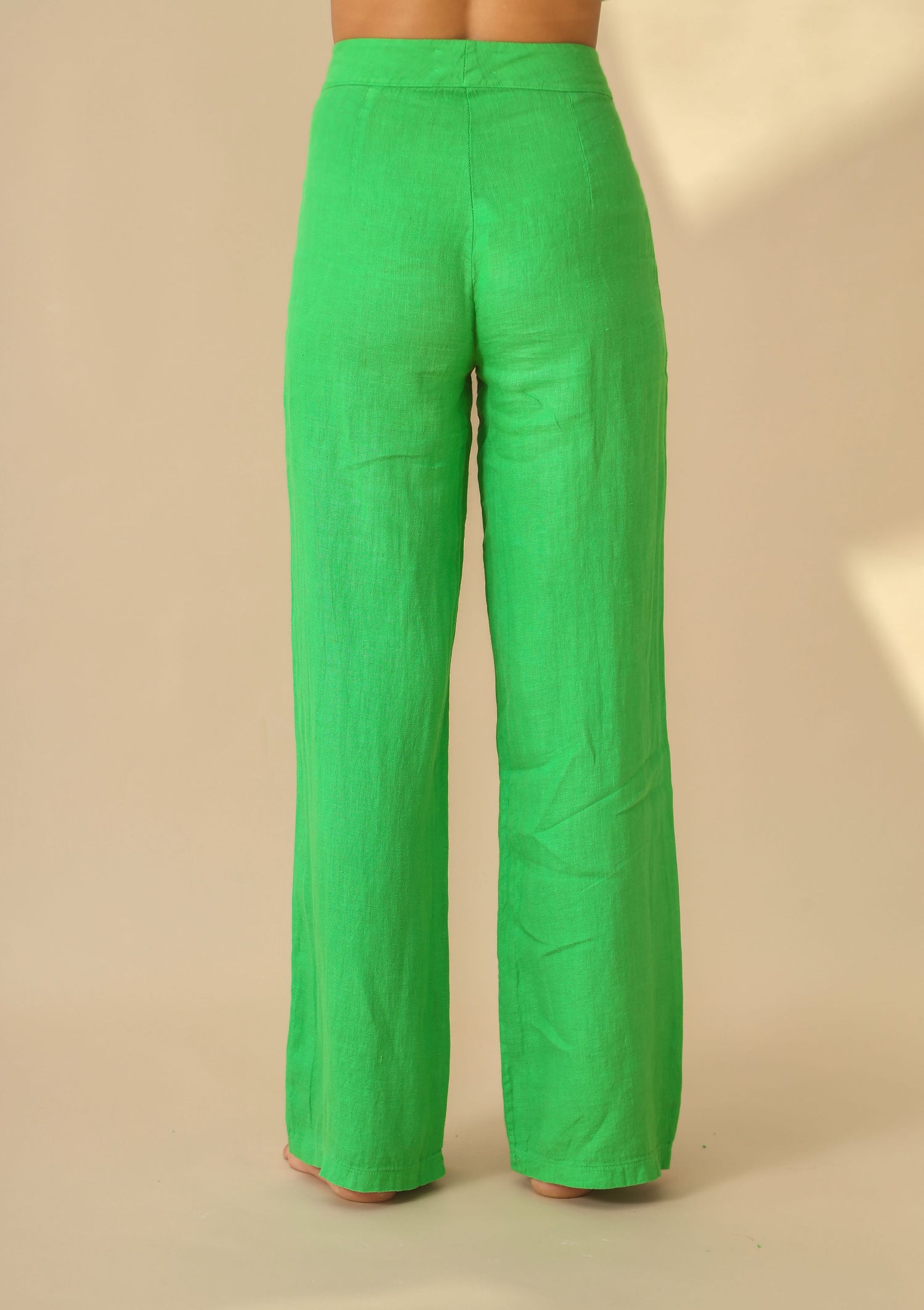 Sole Pure Linen Wide Leg Pants in Bottega | G Linen World