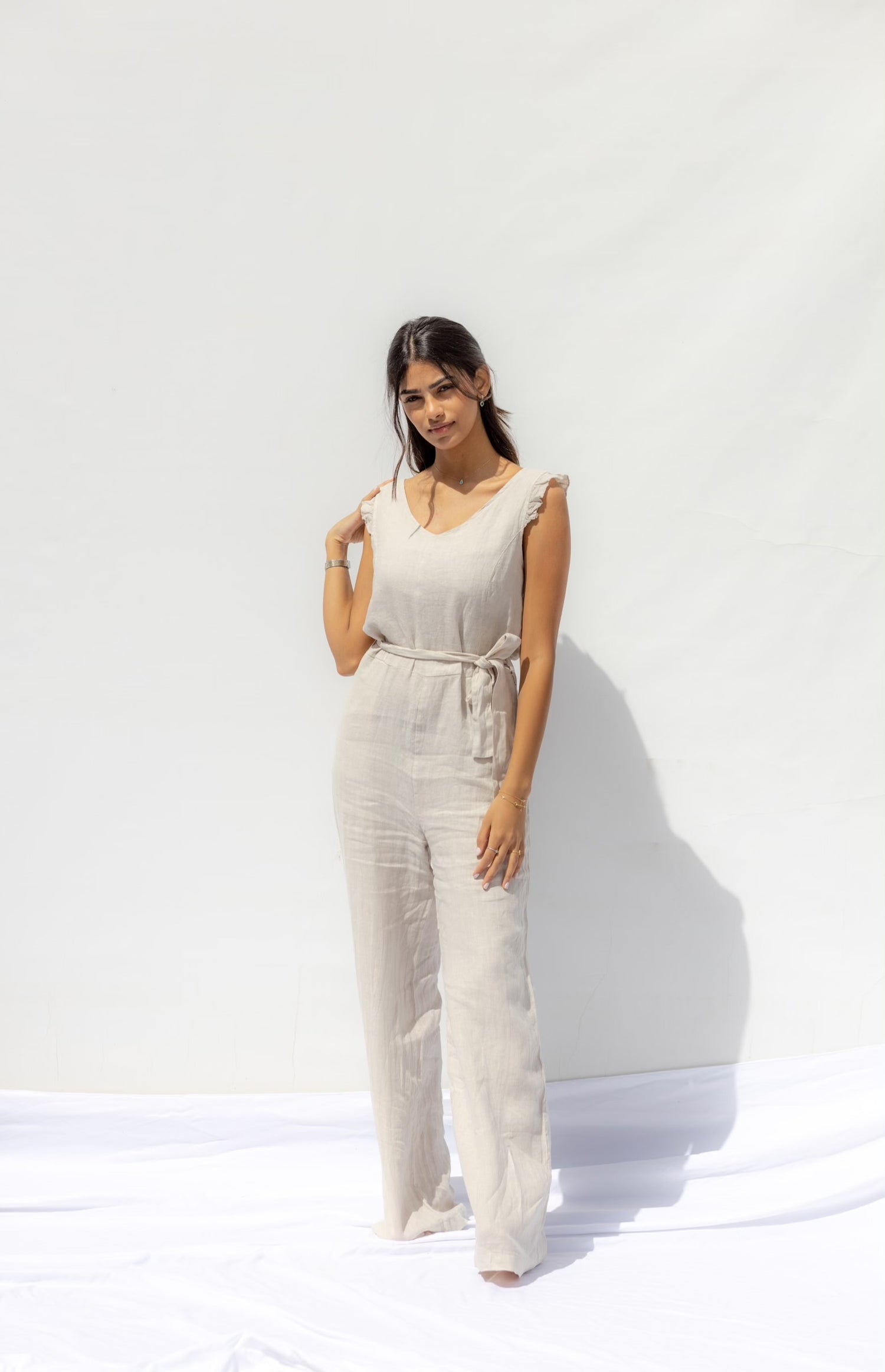 Natural Beige Sacha Jumpsuit - Sabbia