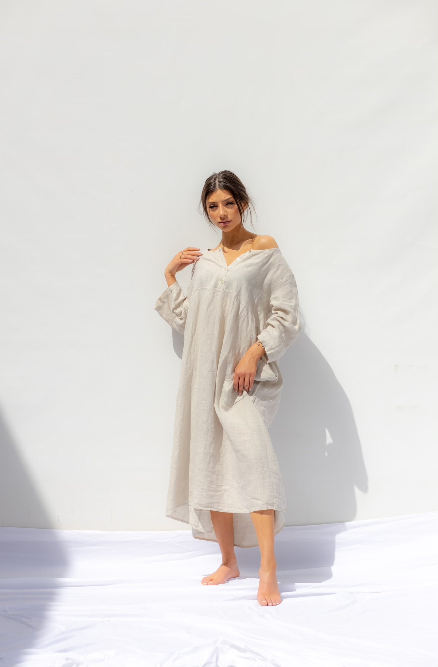 Natural Beige Señorita Dress - Sabbia