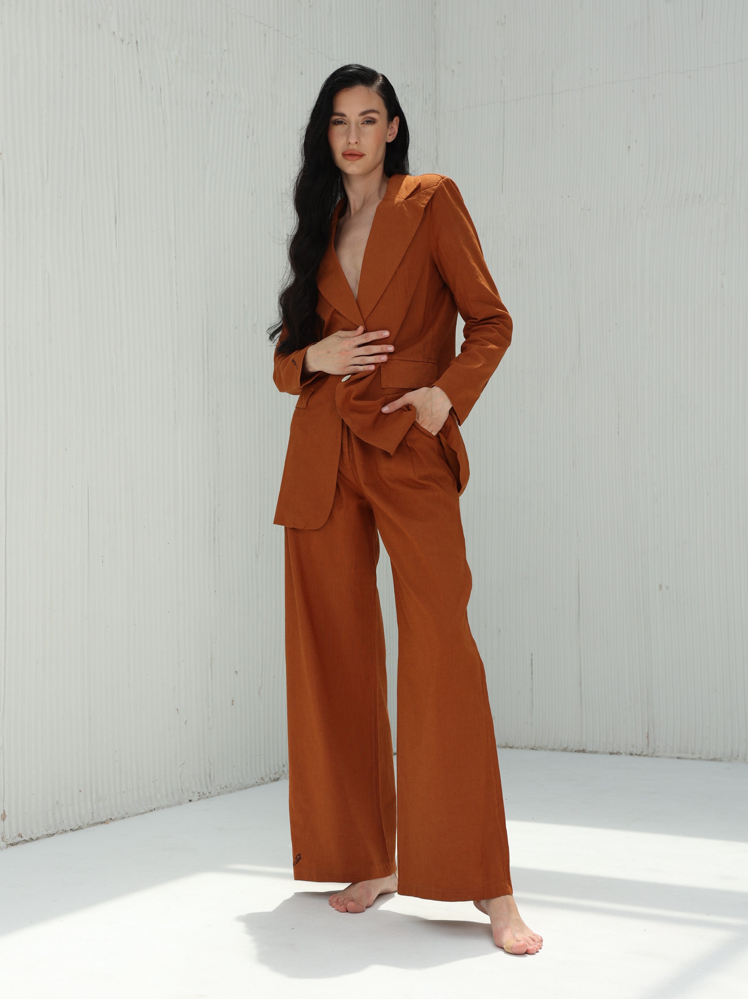 Piera Classic Linen Pants | Timeless & Trendy | G Linen World