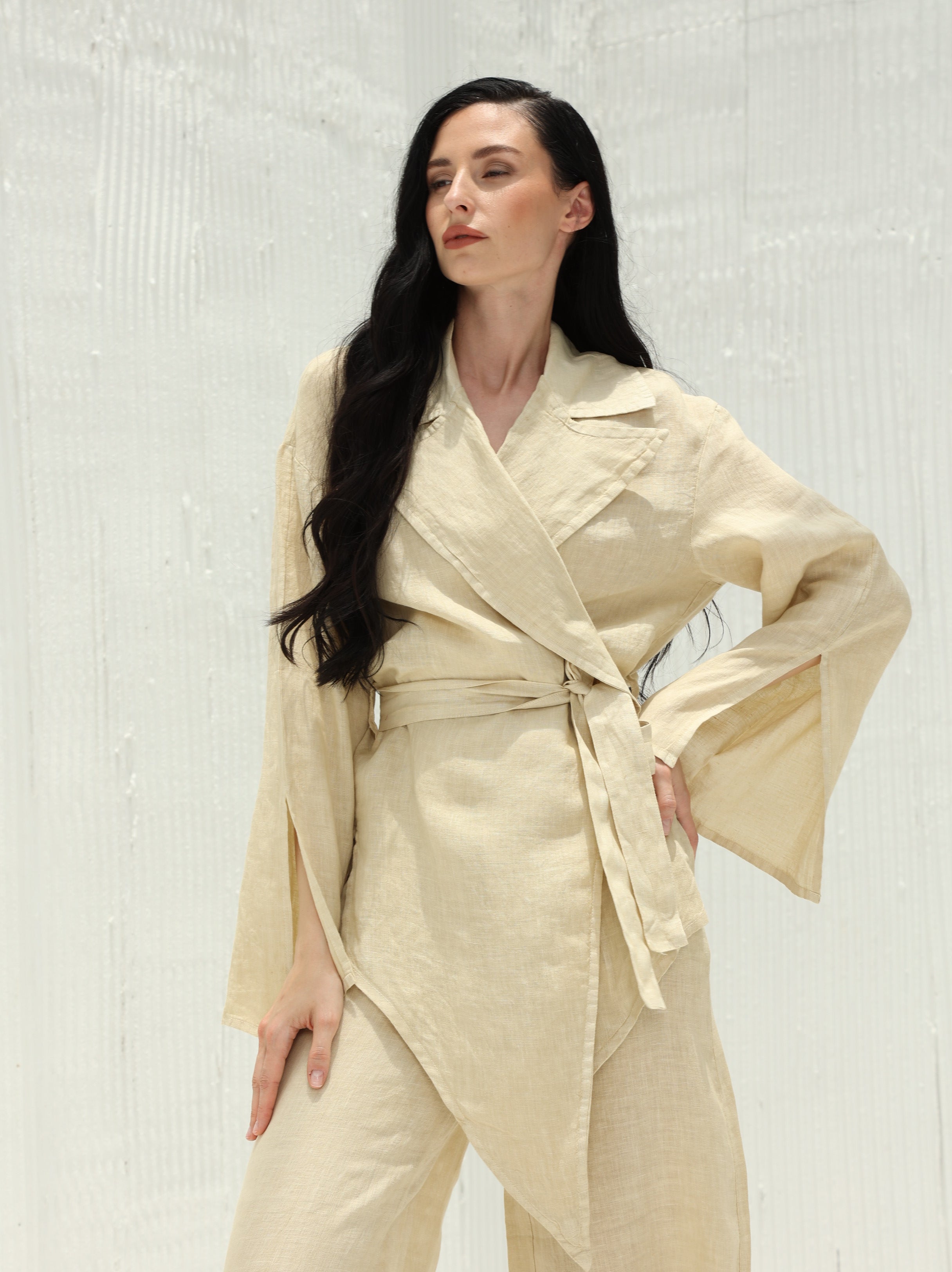 Sofia Pure Linen Jacket | Italian Craftsmanship | G Linen World