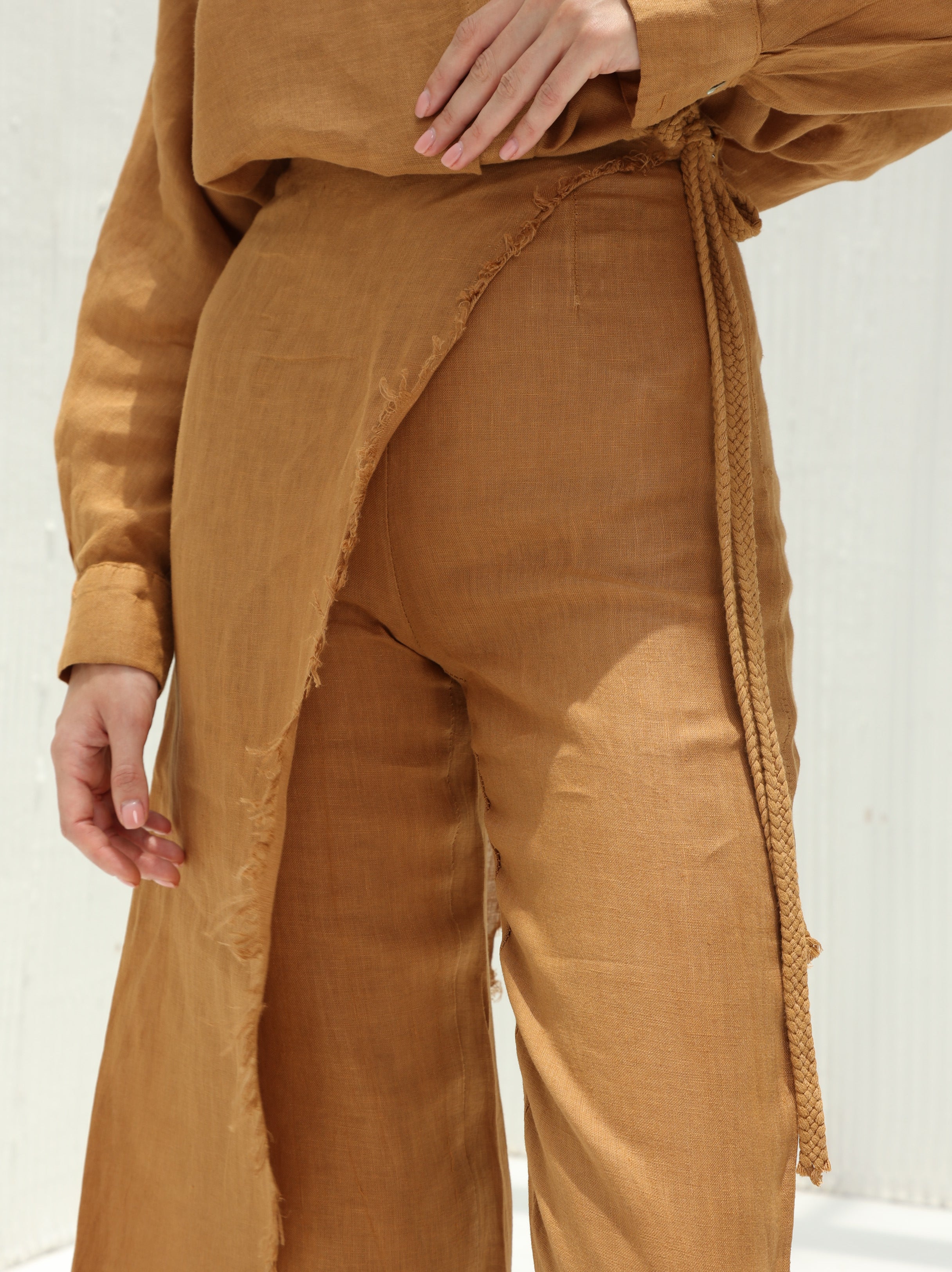 【NONCODE】Nect Wrap Skirt Pants Set Neck Wrap Skirt Pants Set - 논코드