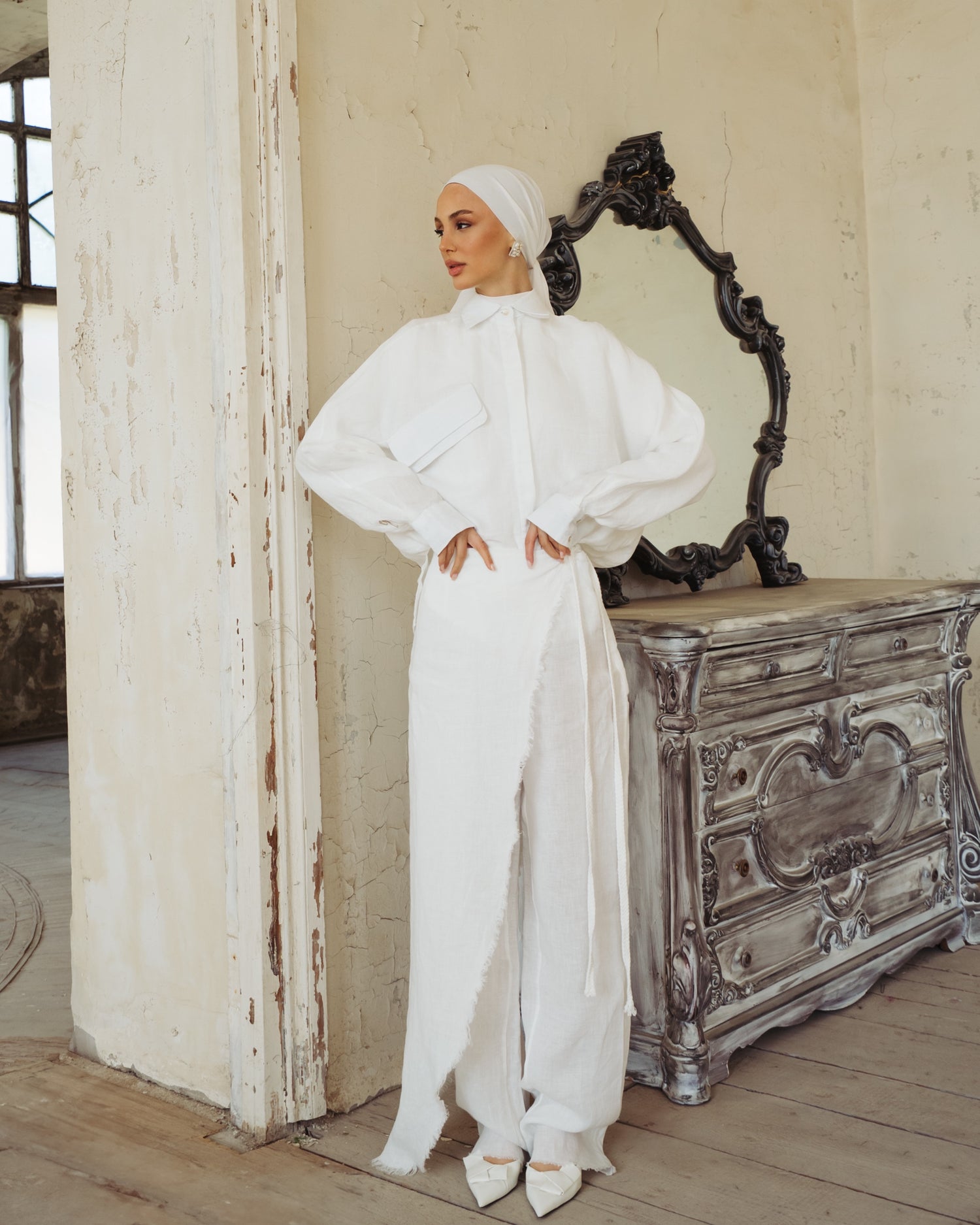 Lia Co ord Set - Pure Italian Linen Full Image