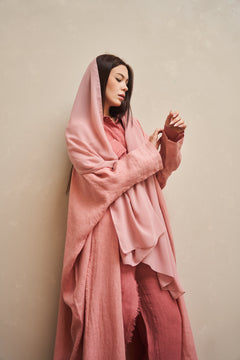 LAYLA Pure Linen Bisht Abaya in Caramel