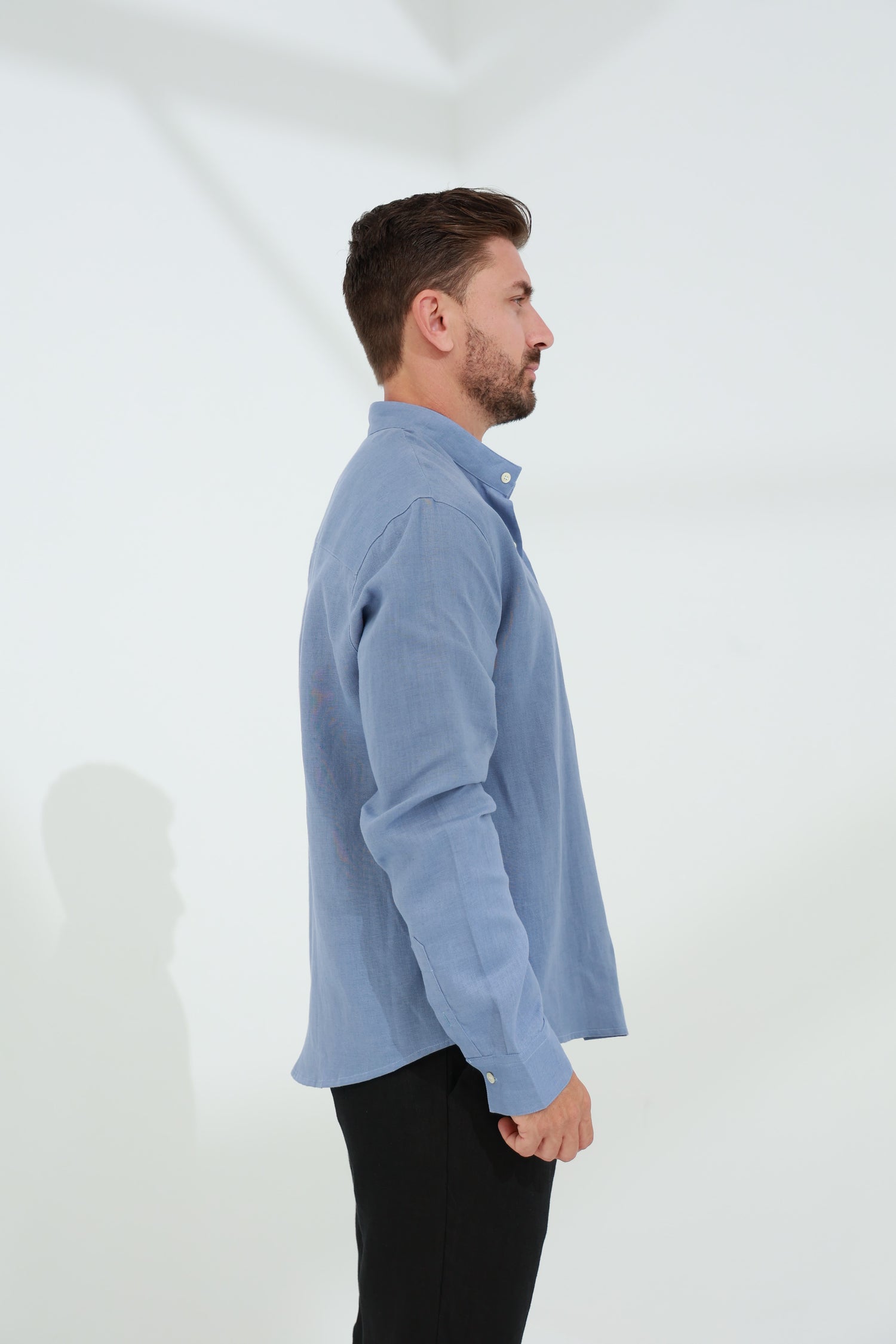 Armonia Men's Linen Shirt - Blue | G Linen World