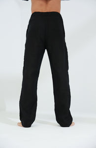 Ditta Men's 100% Linen Pants Black | G Linen World
