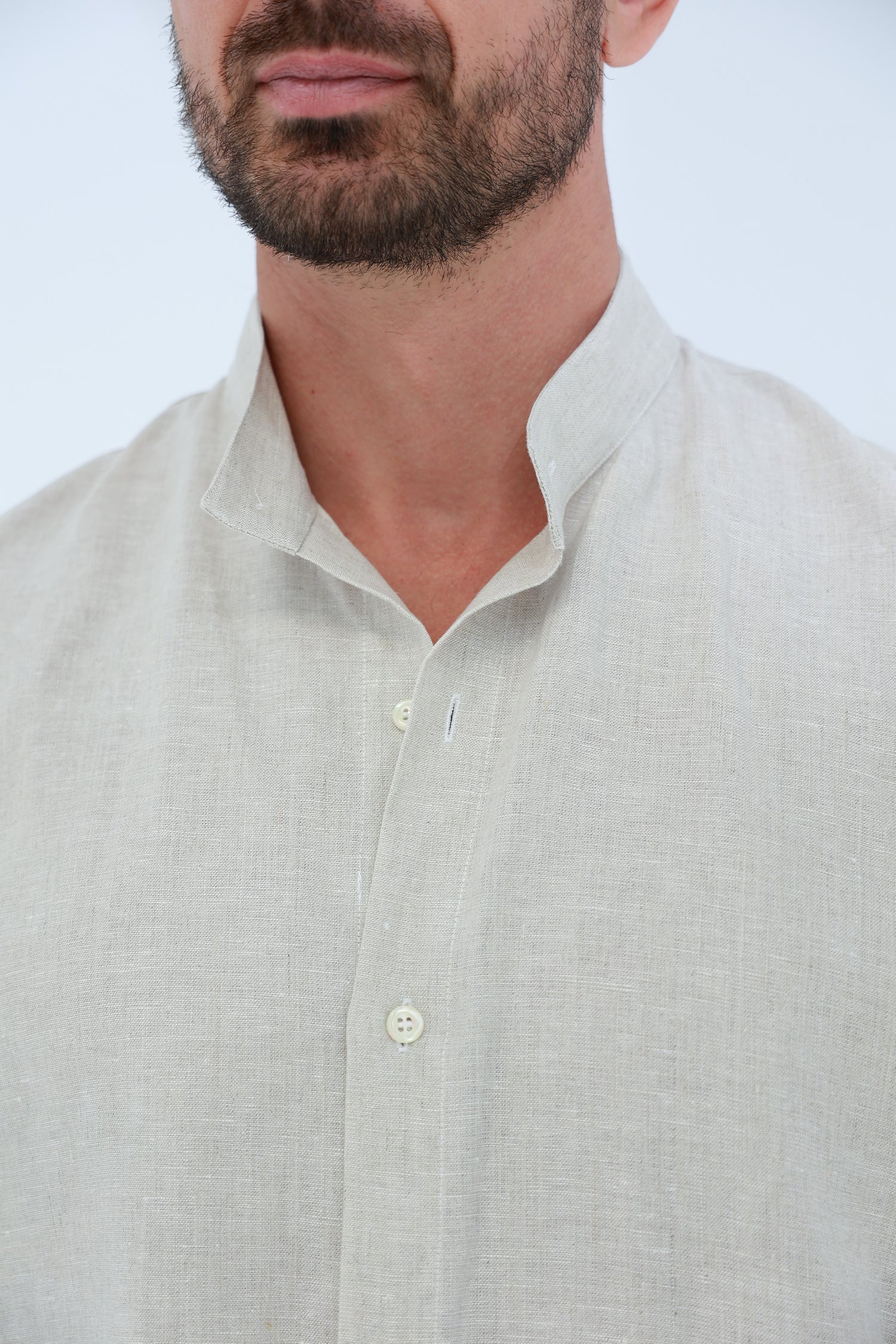 Armonia Men's 100% Linen Shirt - Natural Beige | G Linen World