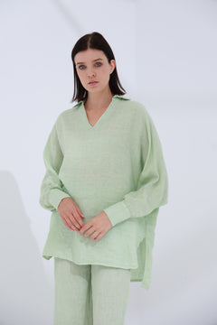 Armonia Pure Linen Shirt Verdino | G Linen World