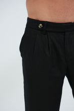 تحميل الصورة في عارض المعرض ، Armonia Men&#39;s Linen Pants Black
