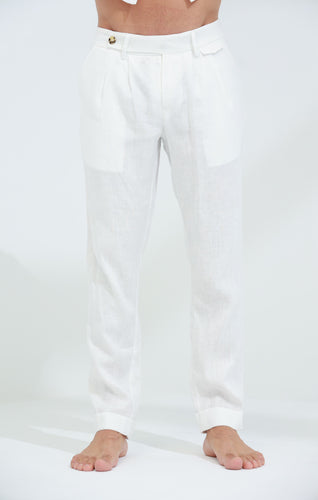 Armonia Men's Linen Pants - Optico | G Linen World